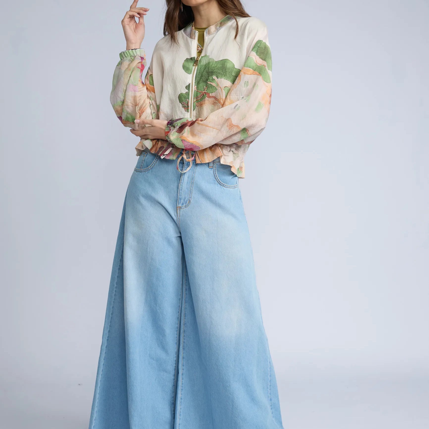 Bomber Transparente Estampada