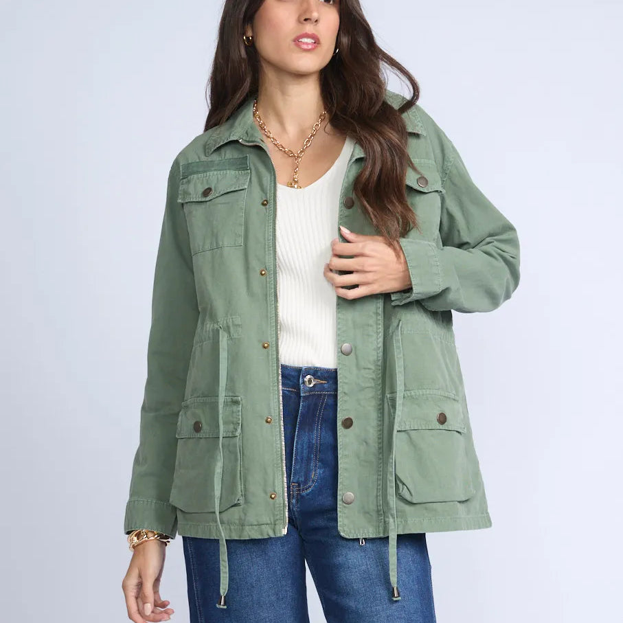 Casaca Denim Cargo Cuatro Bolsillos
