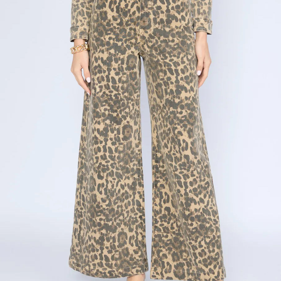 Pantalon Animal Print Wide