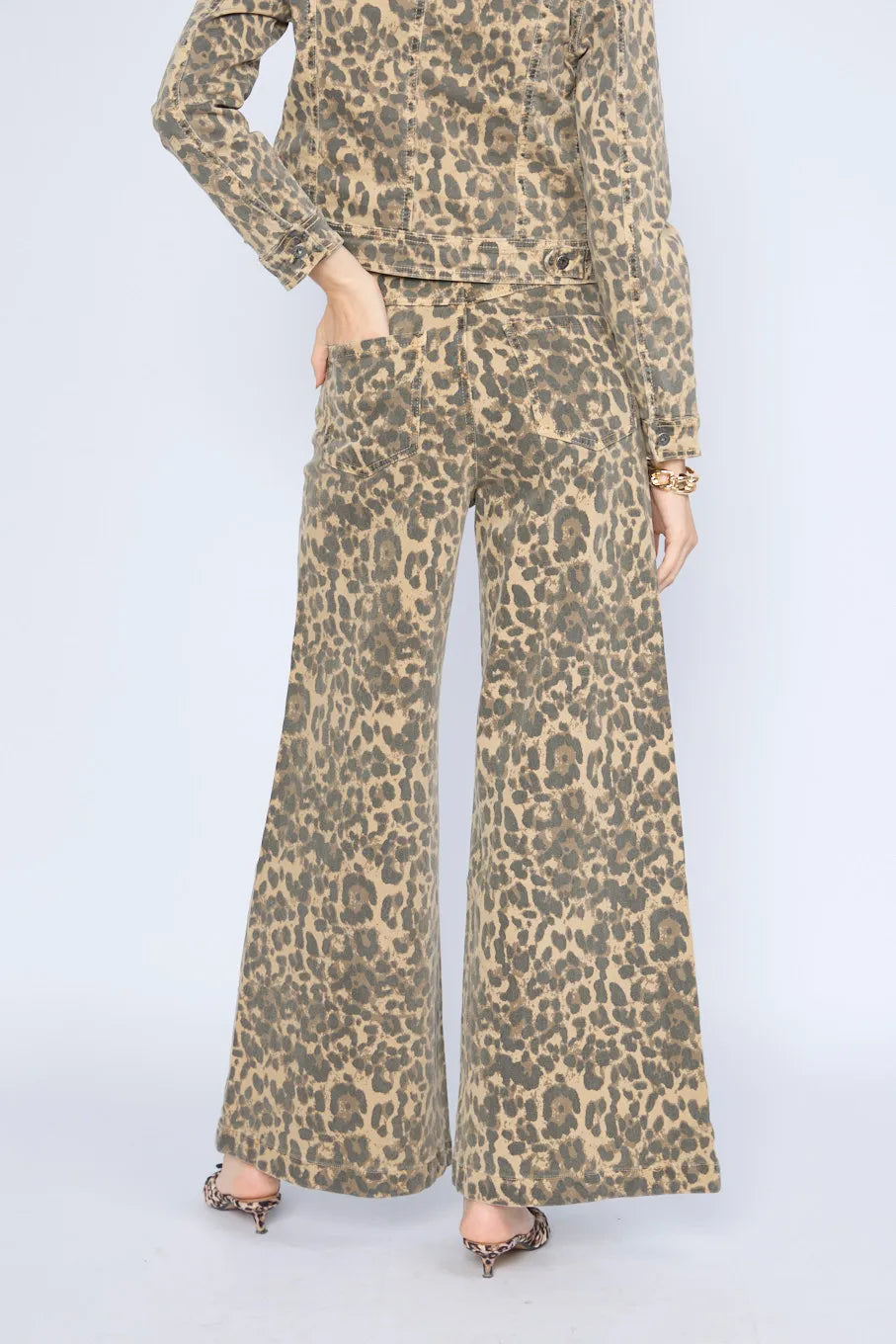 Pantalon Animal Print Wide