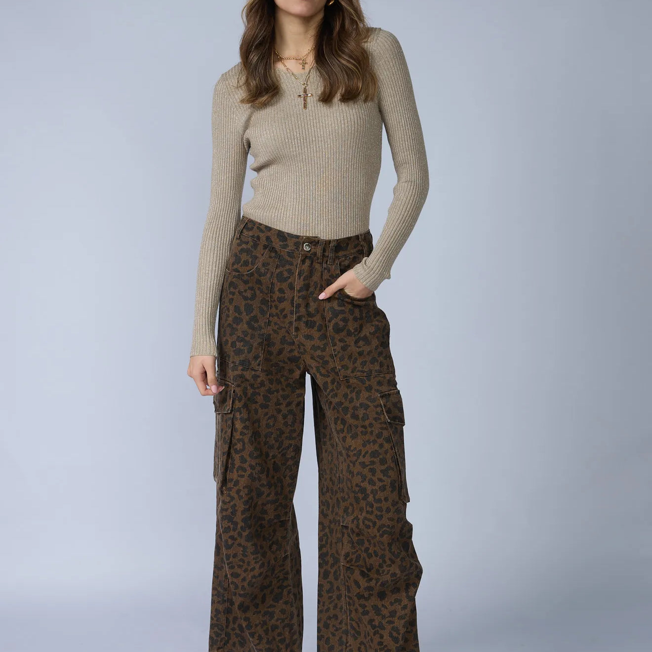 Pantalon Cargo Animal Print