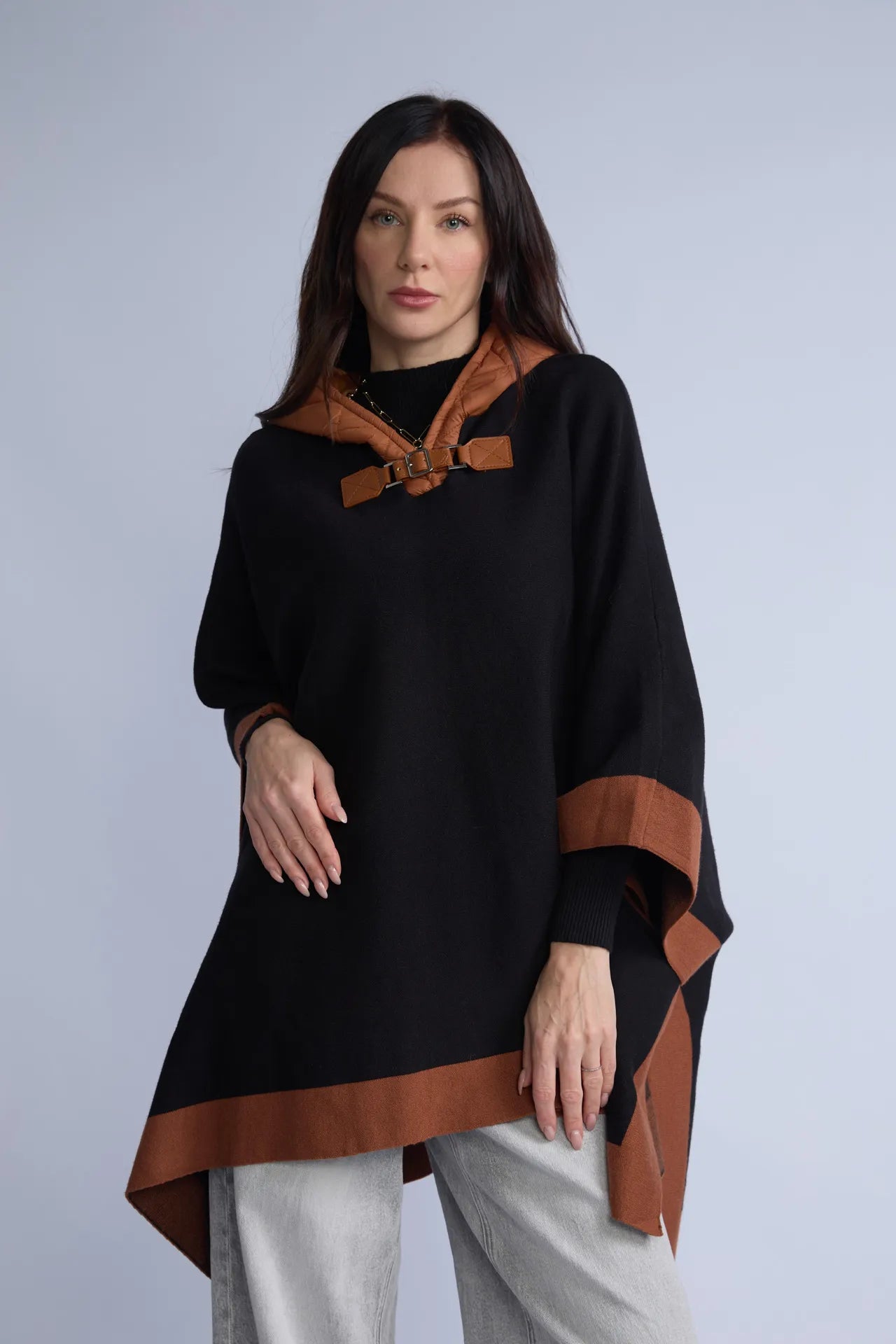 Poncho Capucha Acolchonada