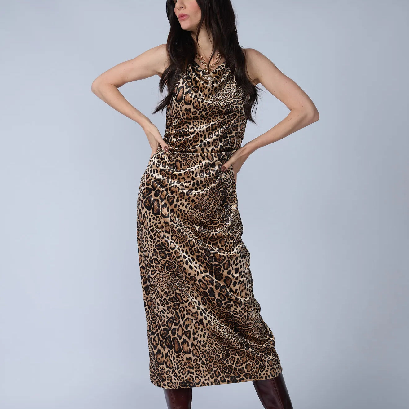 Vestido Terciopelo Animal Print