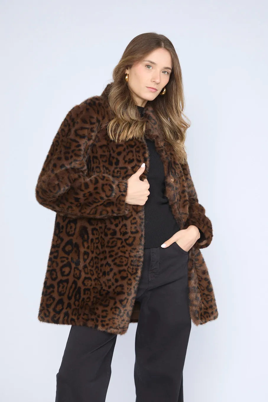 Abrigo Pelos Animal Print