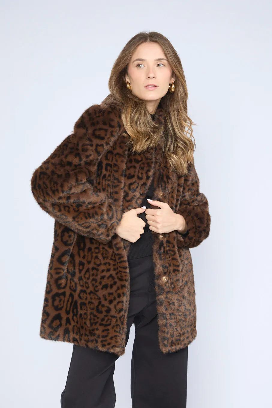Abrigo Pelos Animal Print