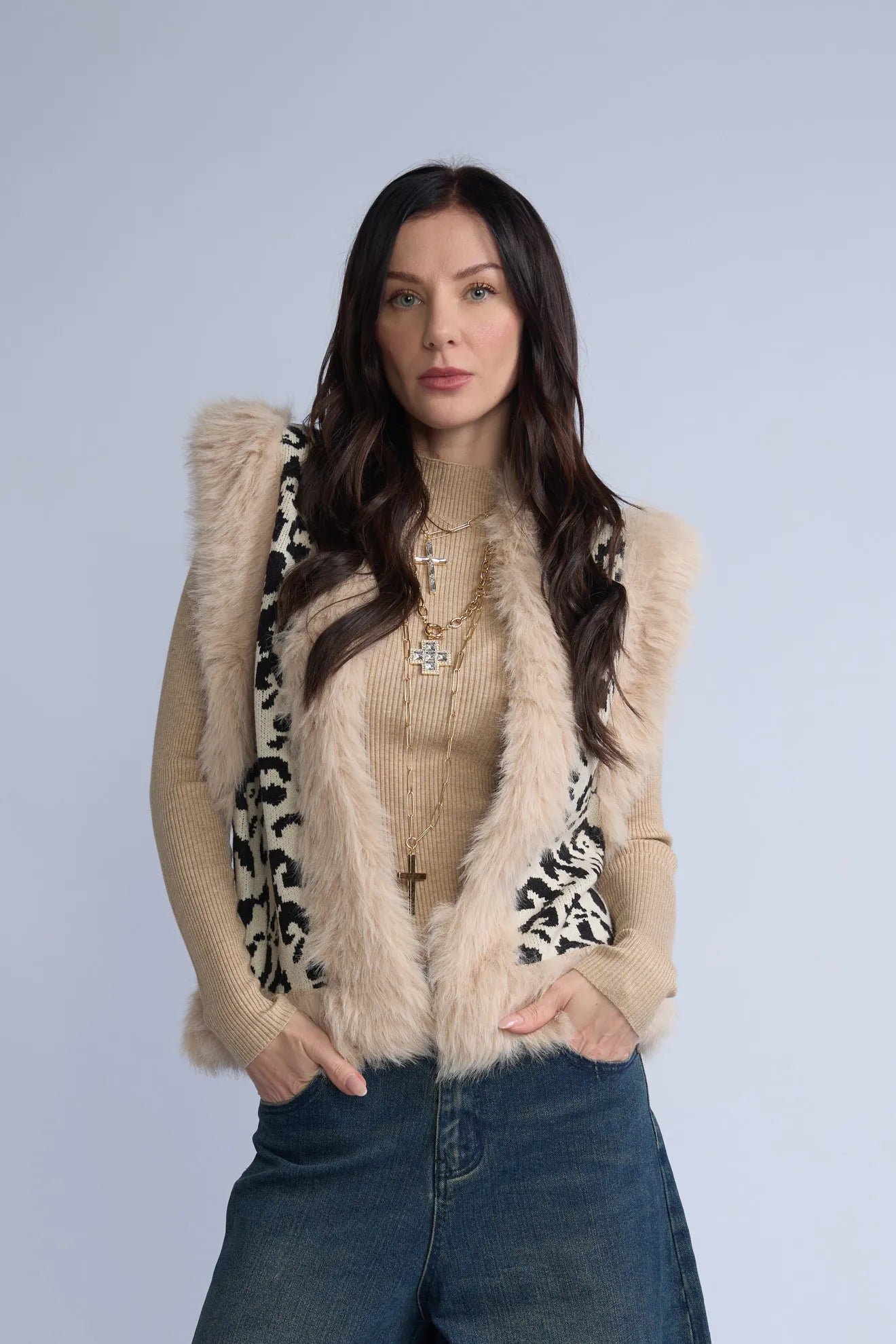 Chaleco Pelos Animal Print