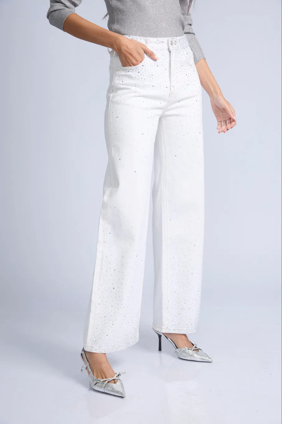 Pantalon Recto Brillos