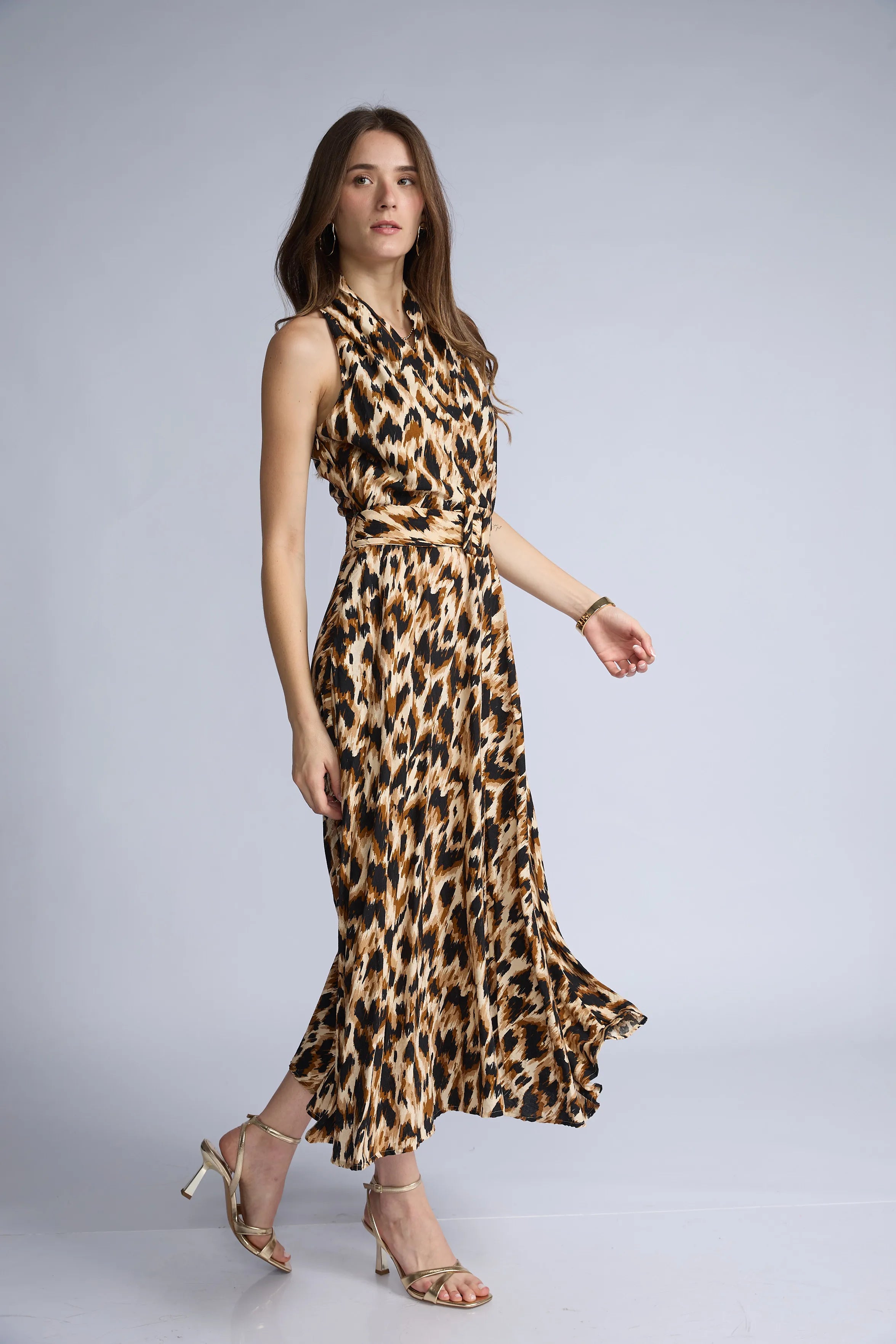 Vestido Halter Animal Print