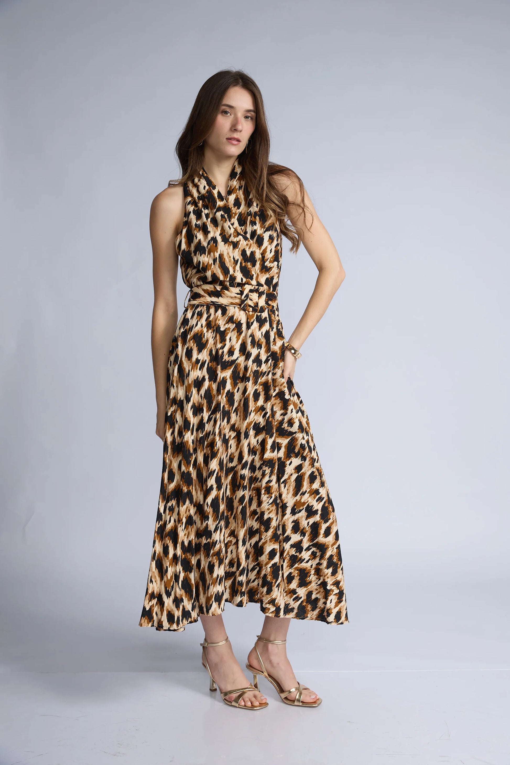 Vestido Halter Animal Print