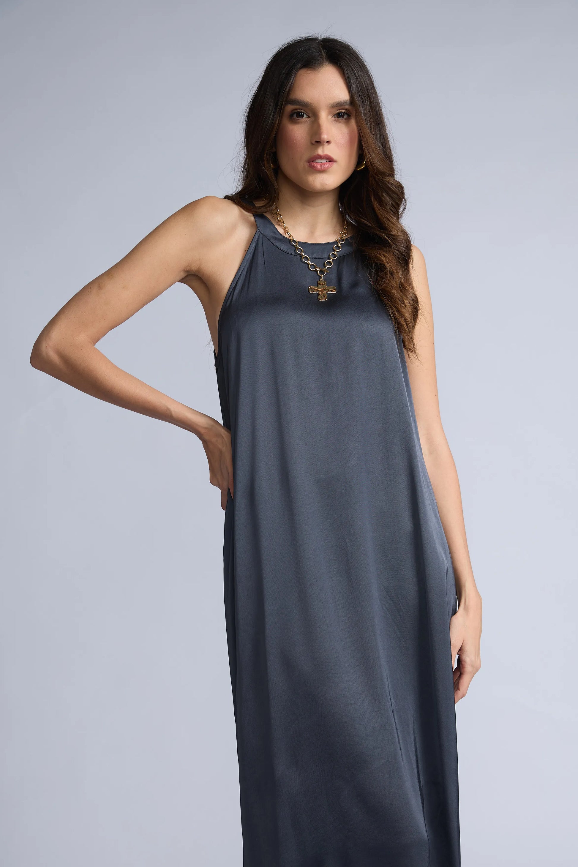 Vestido Halter Color