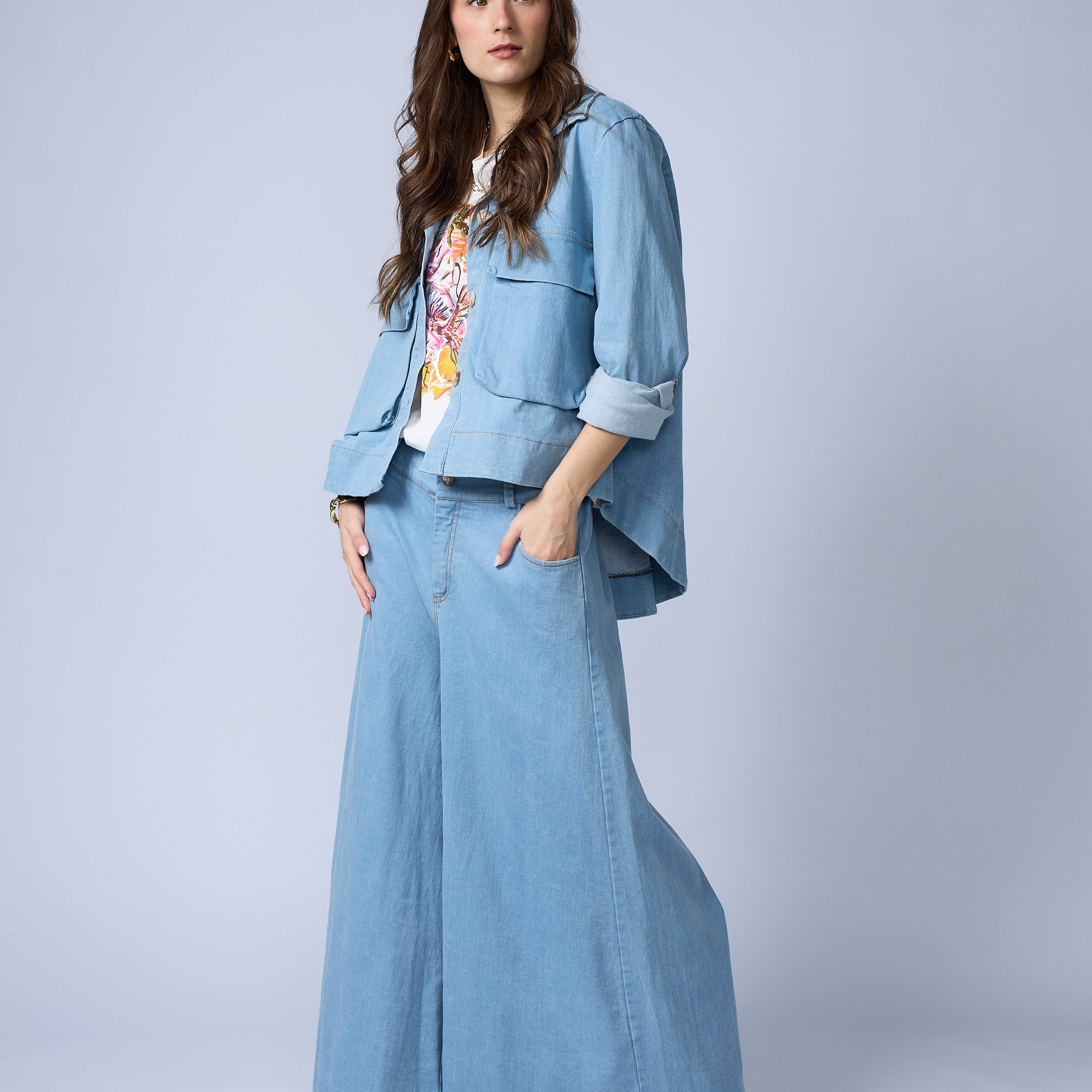 Palazzo Denim Basta Desflecada