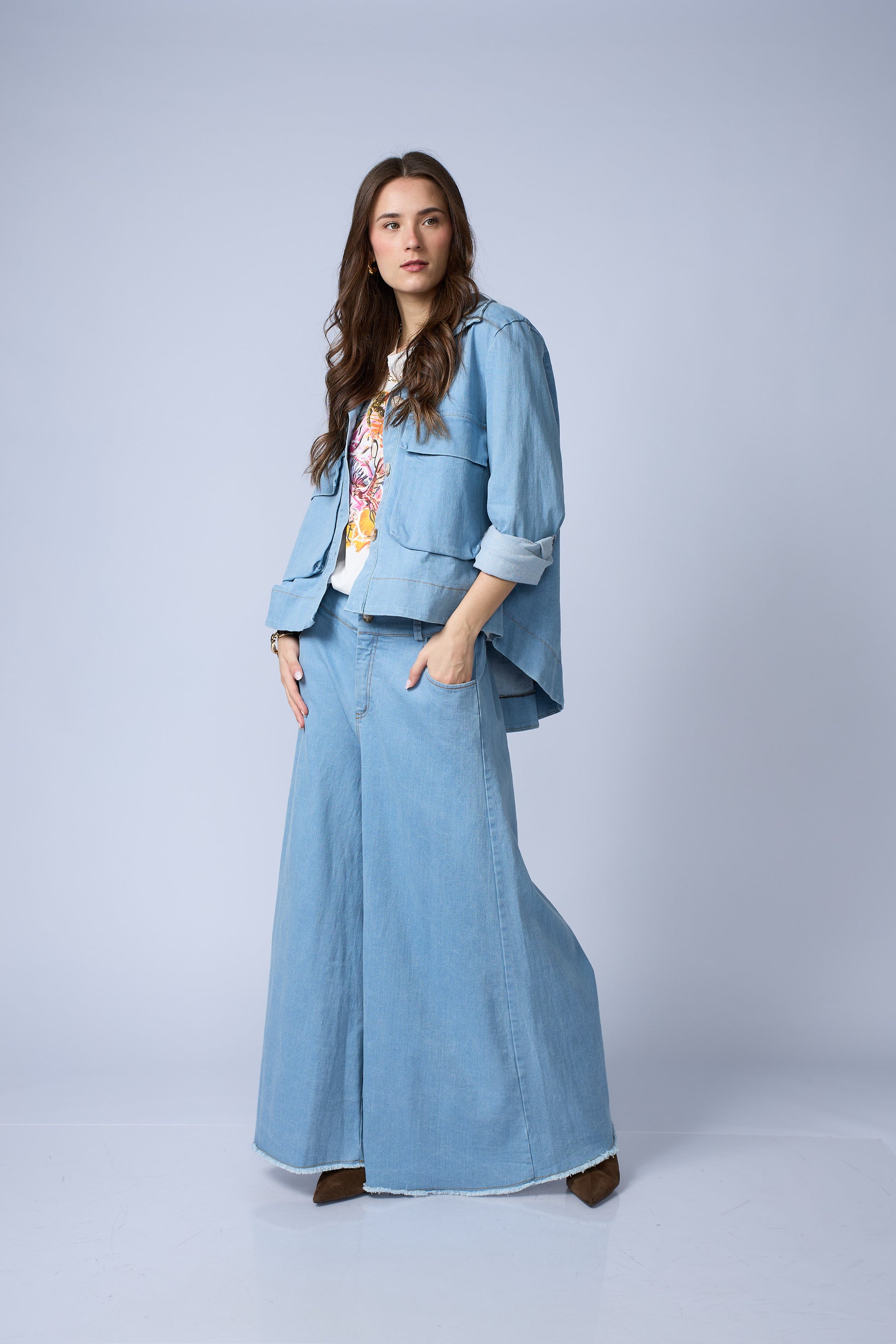 Palazzo Denim Basta Desflecada