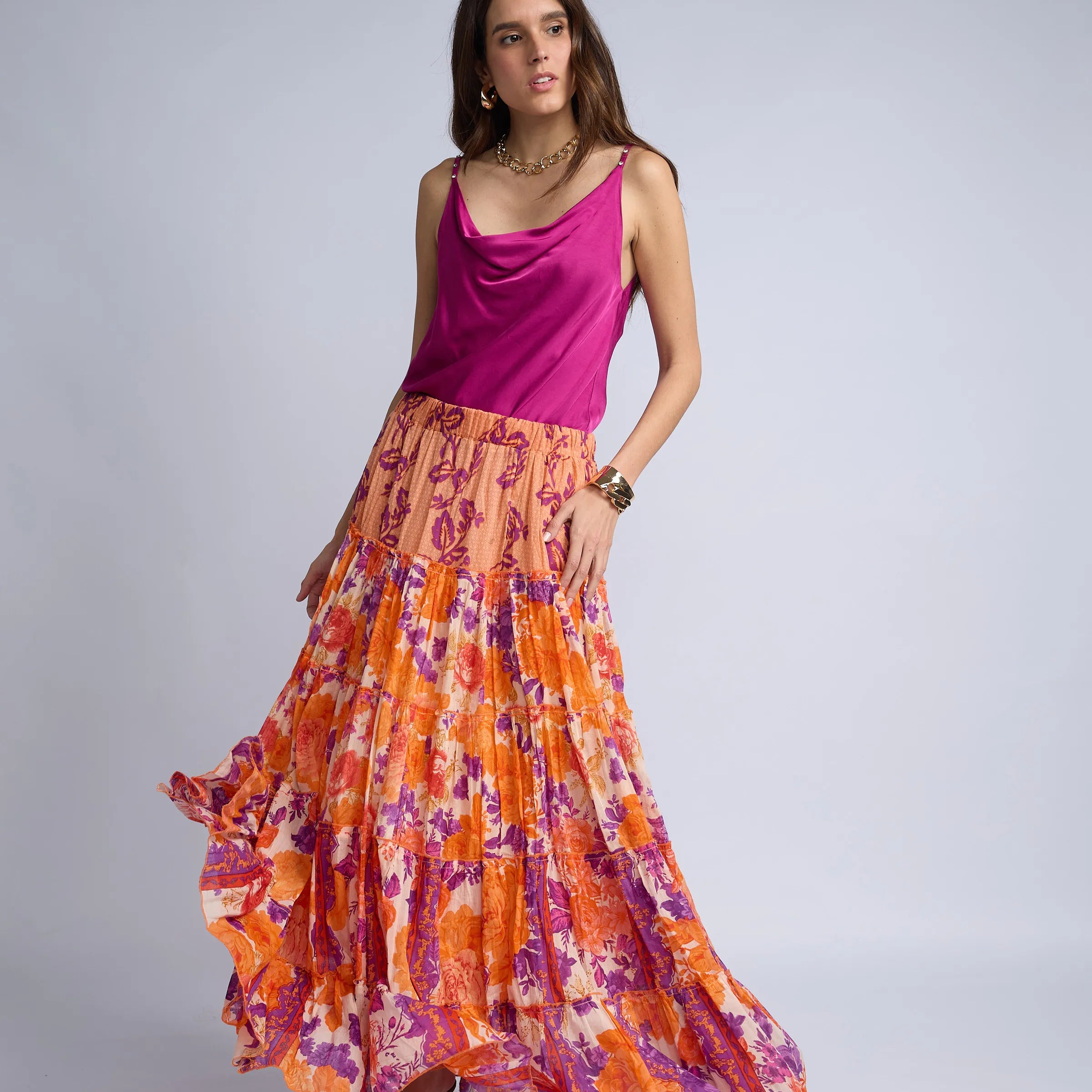 Falda Larga Estampada