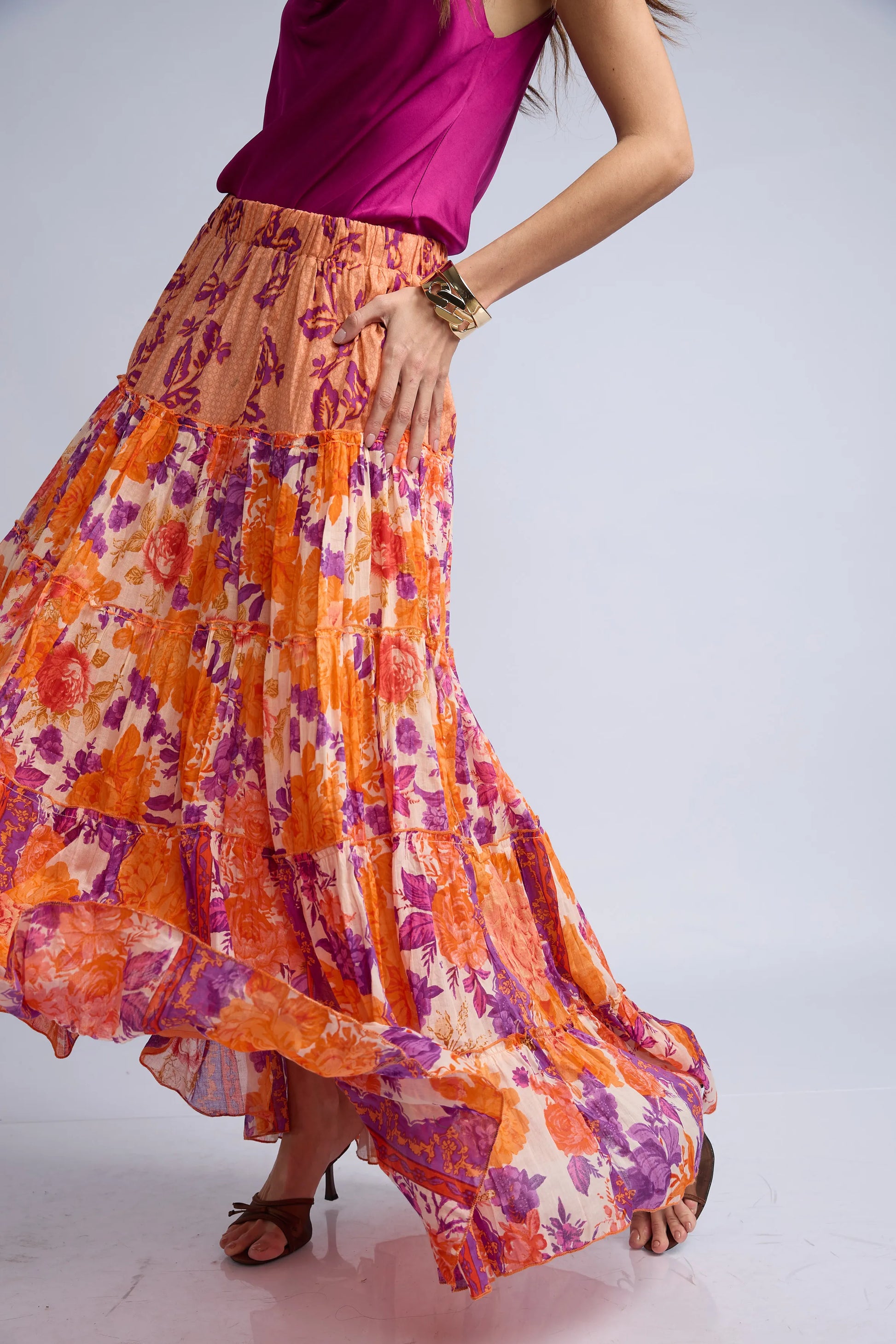 Falda Larga Estampada