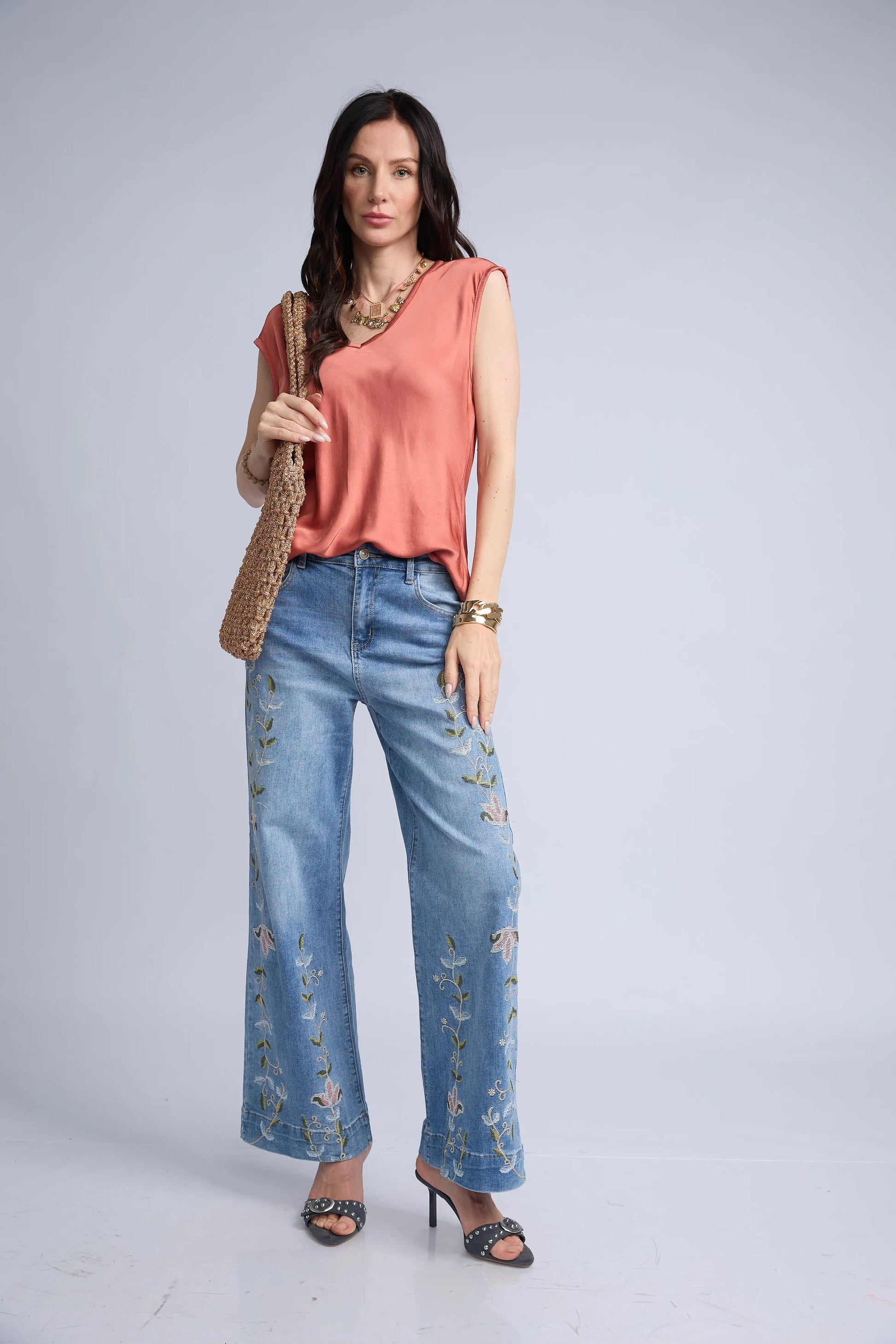 Blusa Color Cuello V