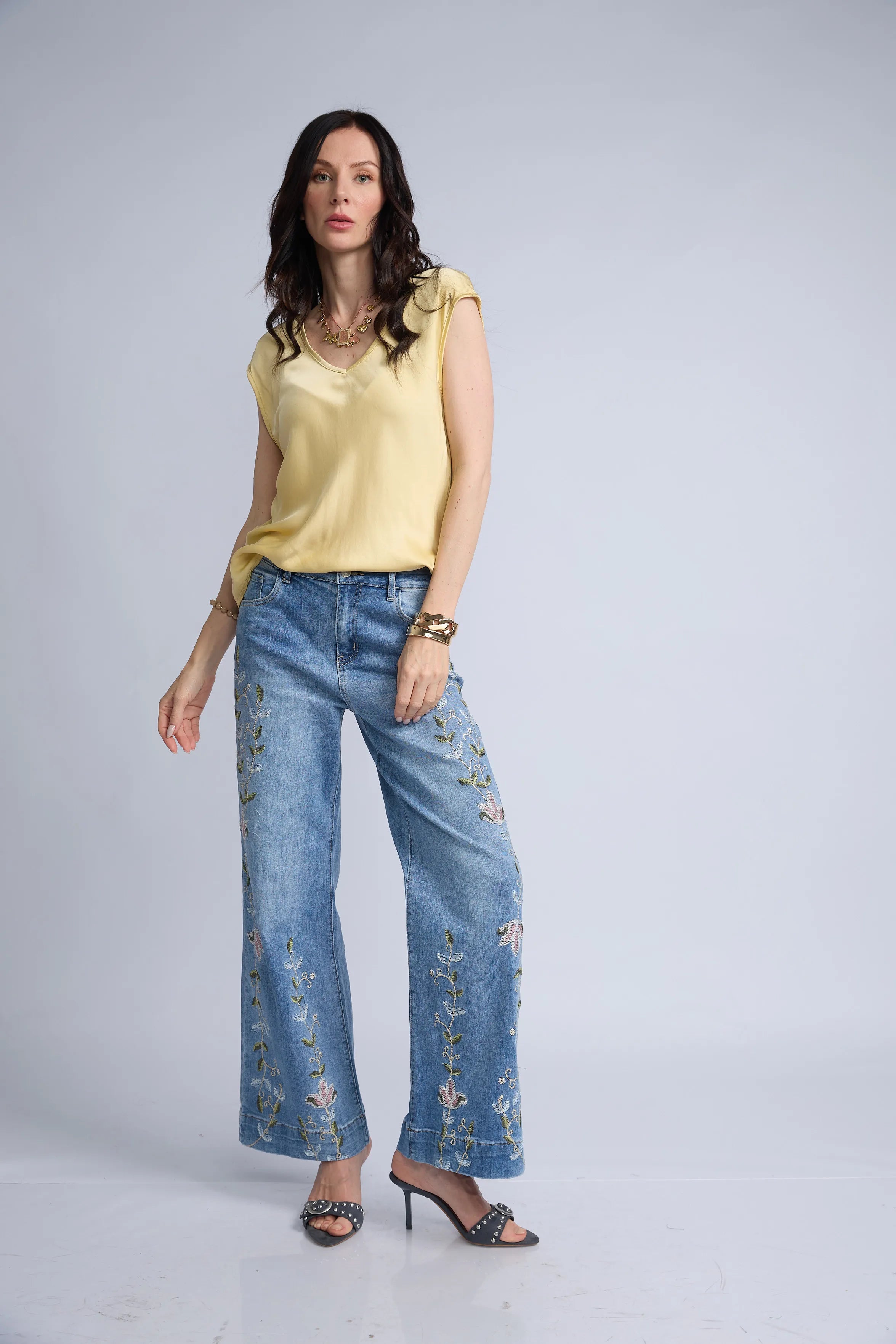 Blusa Color Cuello V