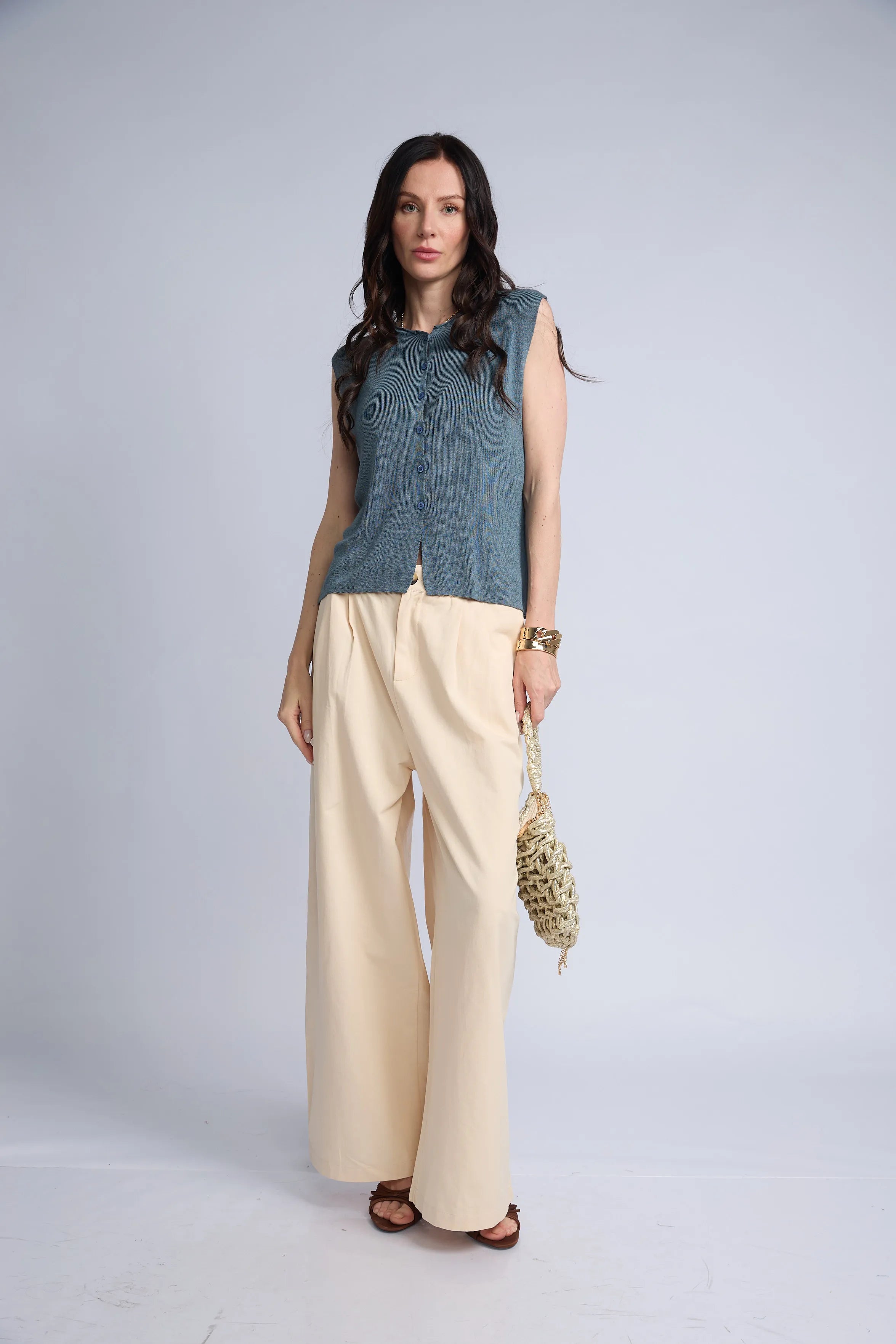 Chaleco Botones Punto