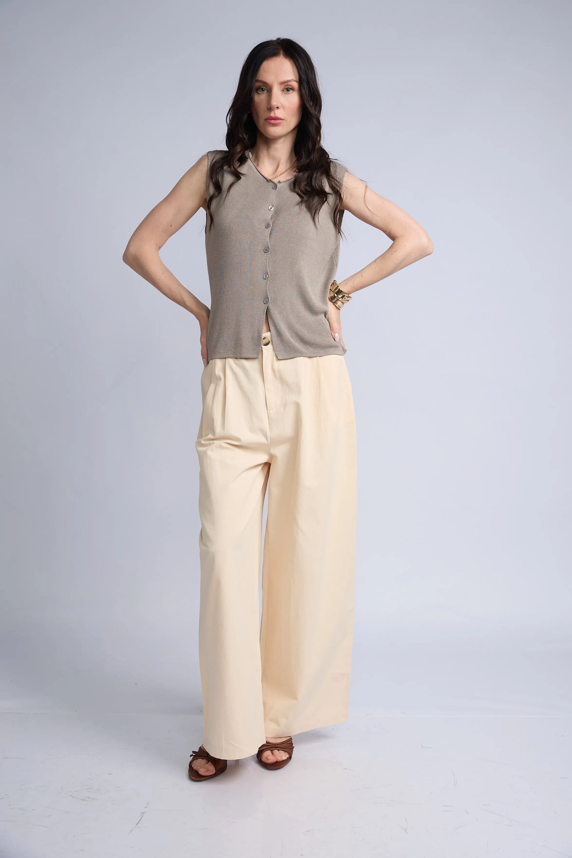 Chaleco Botones Punto