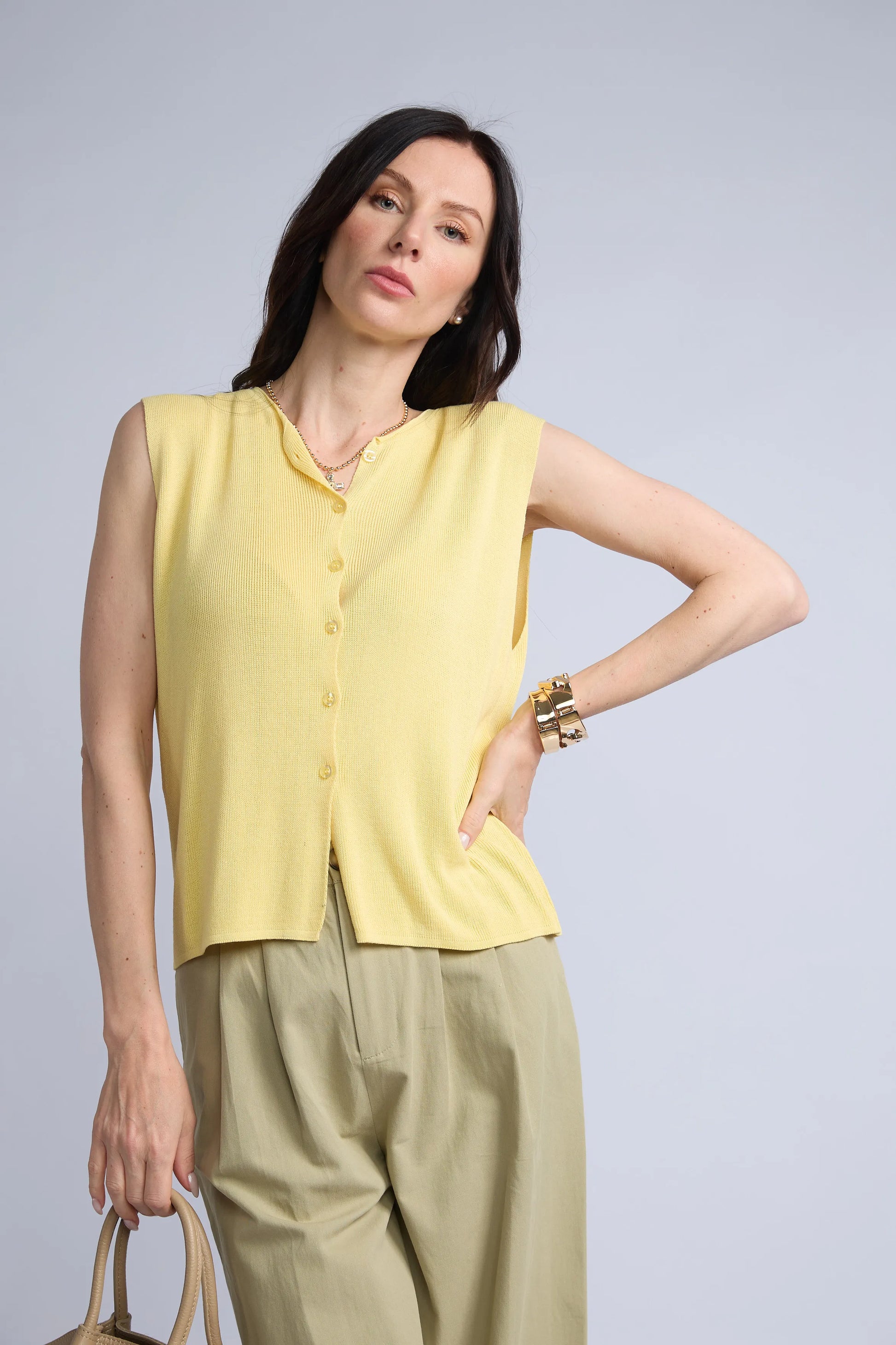 Chaleco Botones Punto