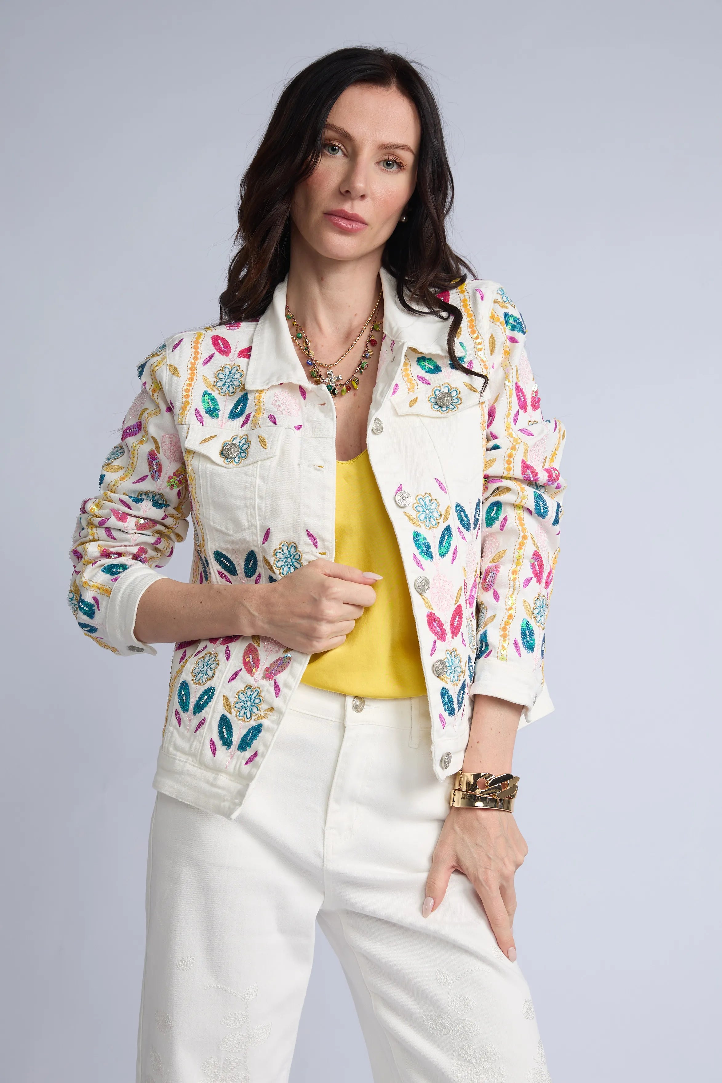 Casaca Denim Lentejuelas