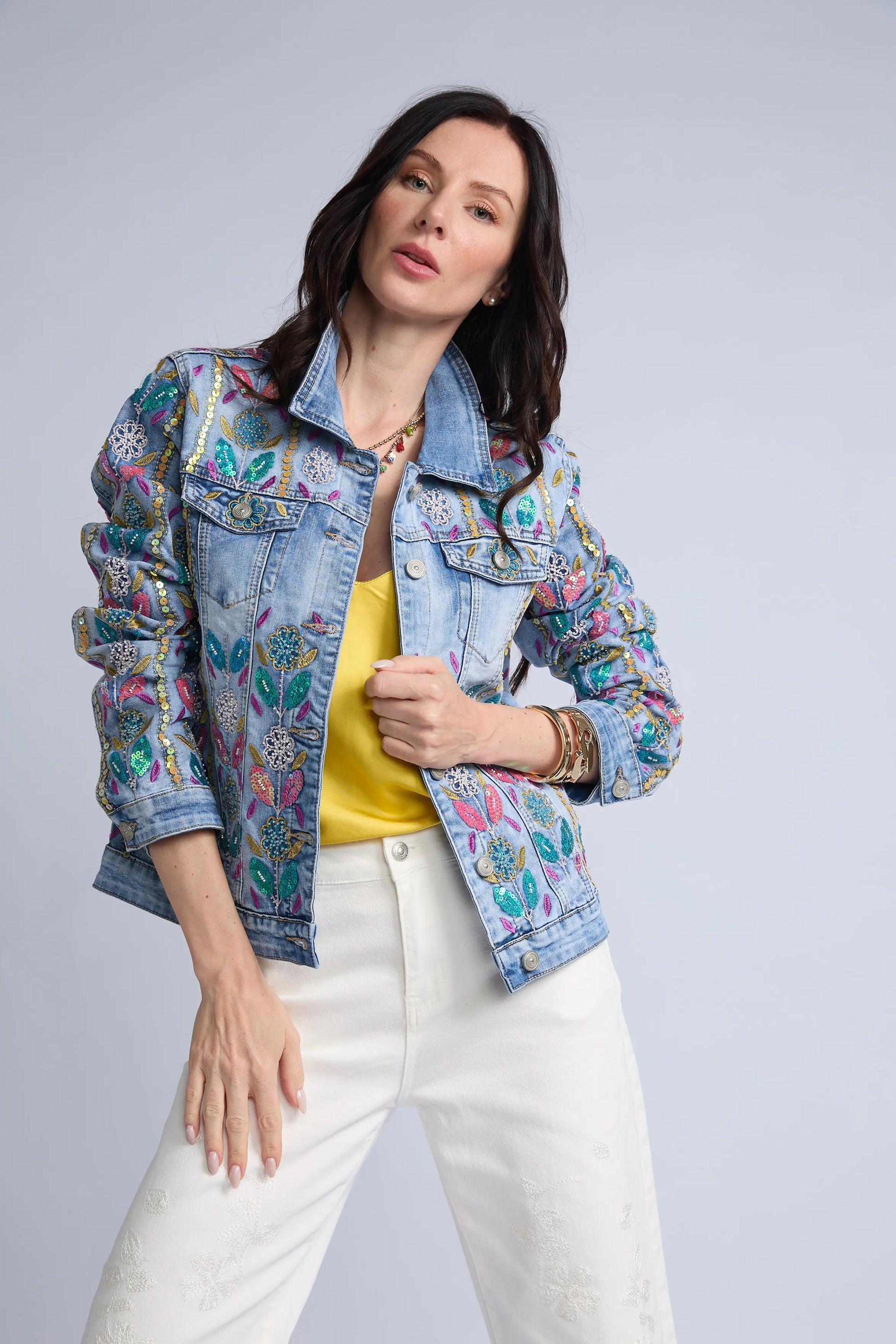 Casaca Denim Lentejuelas