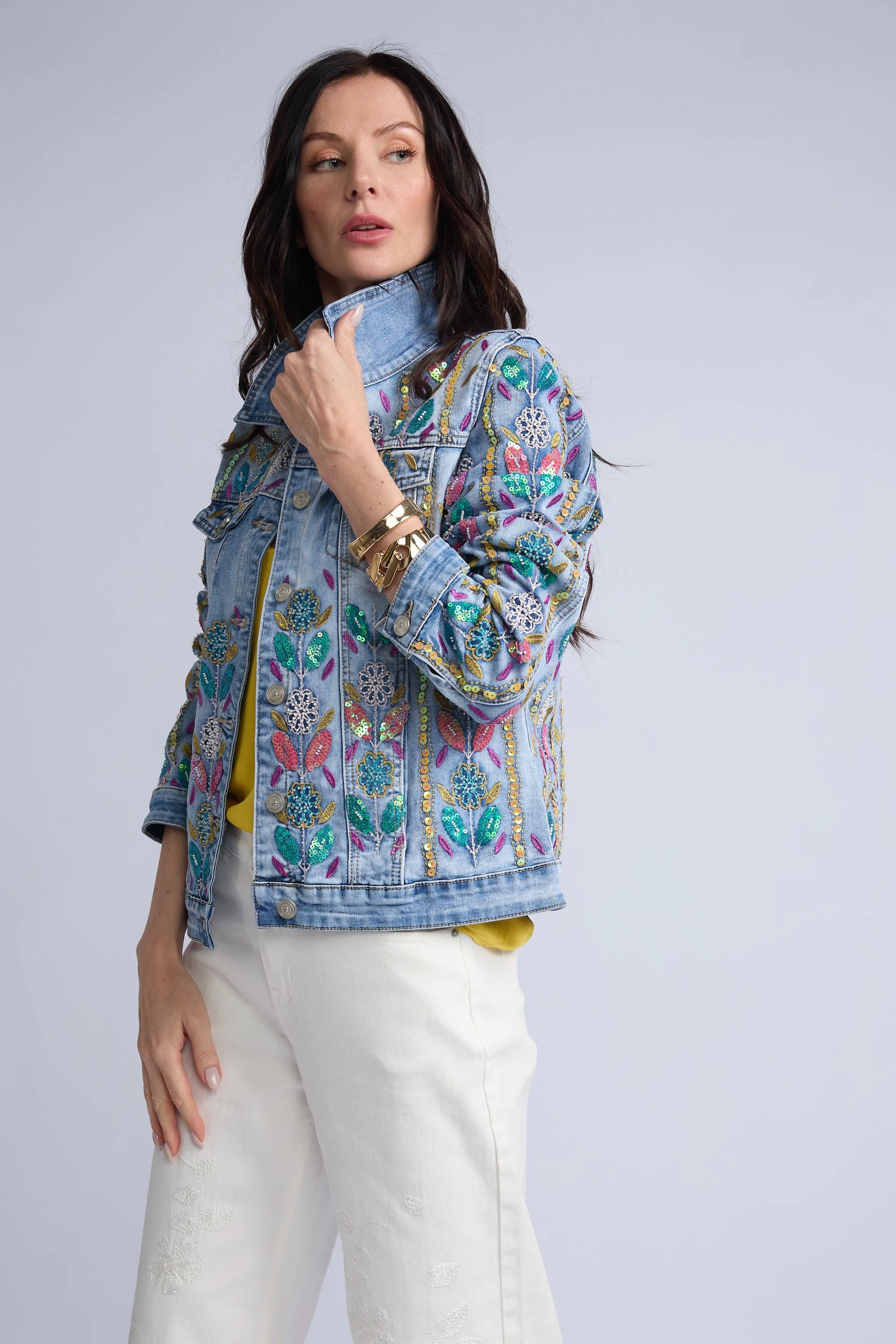 Casaca Denim Lentejuelas