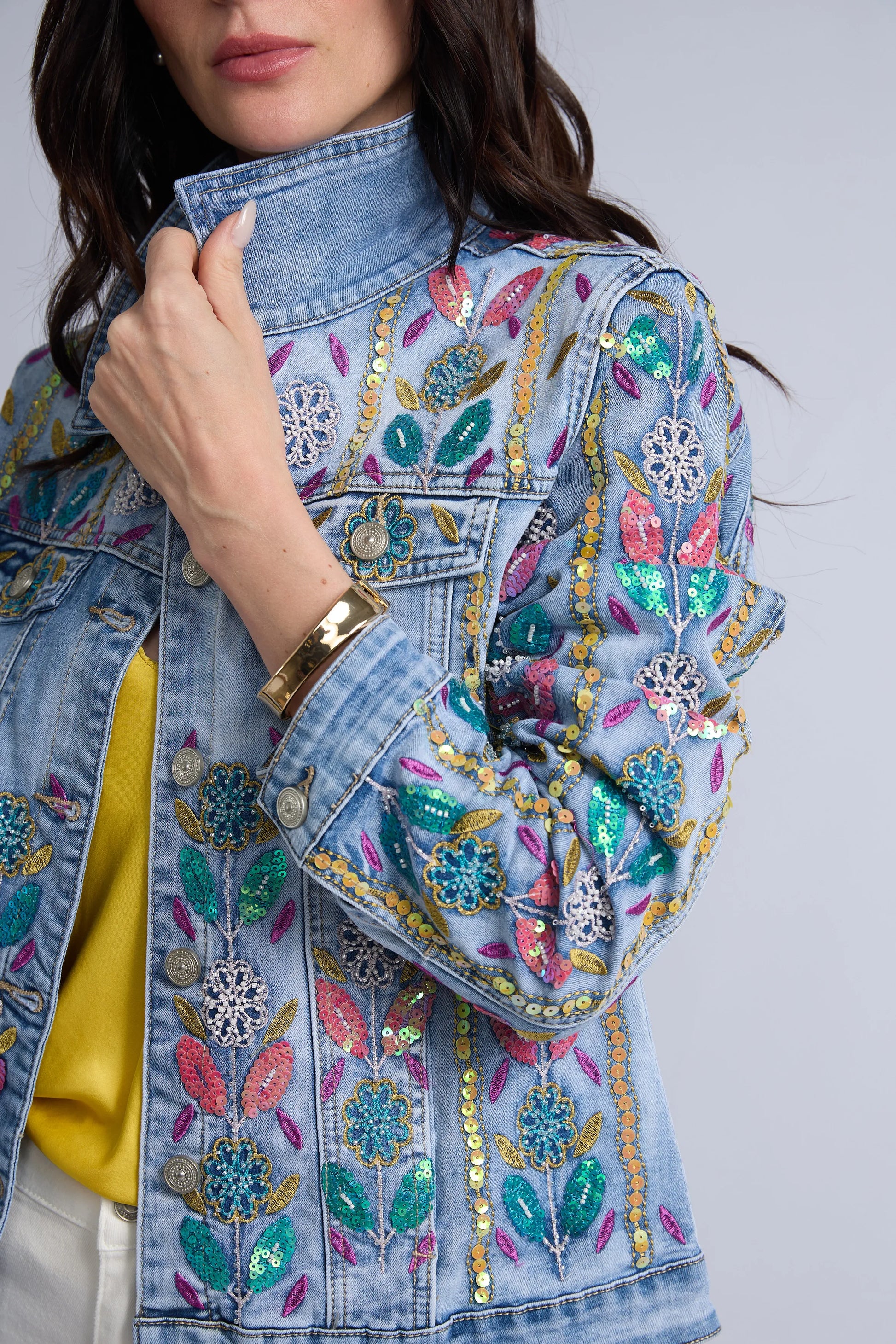 Casaca Denim Lentejuelas