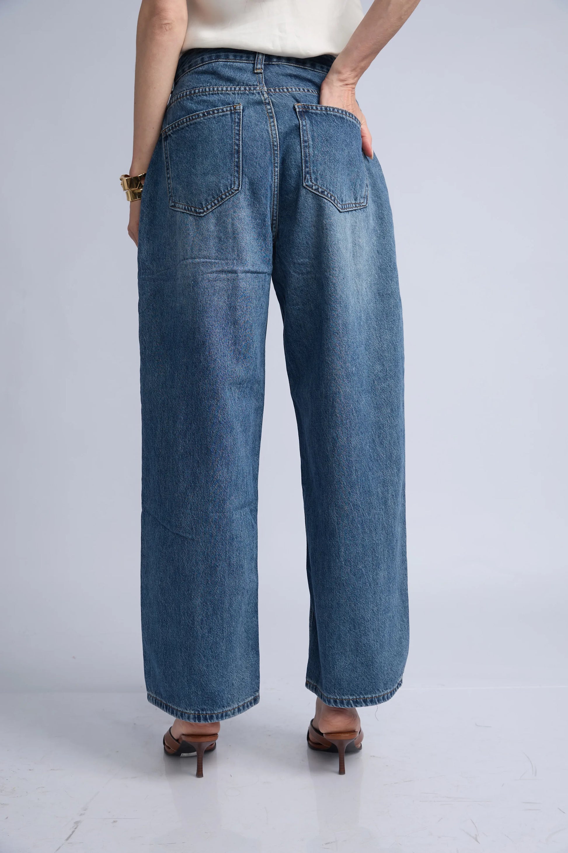 Jean Wide Bolsillos Grandes
