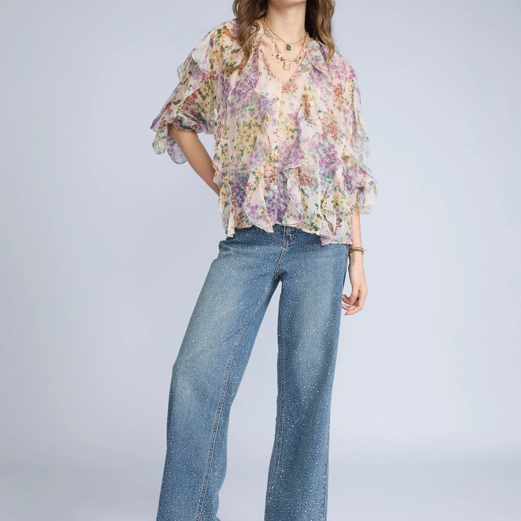 Blusa Flores Vuelos