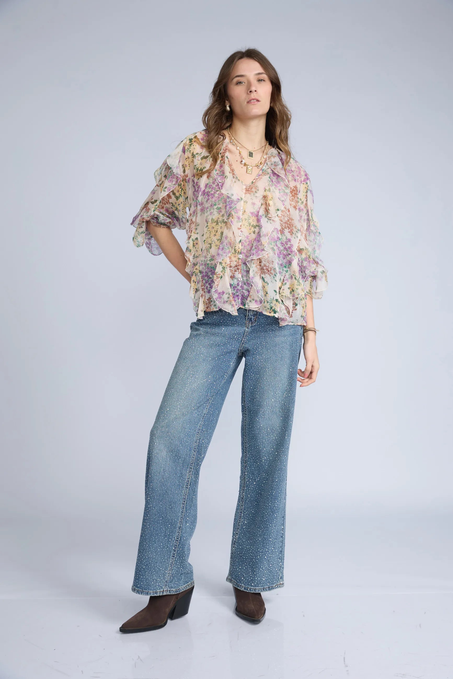 Blusa Flores Vuelos