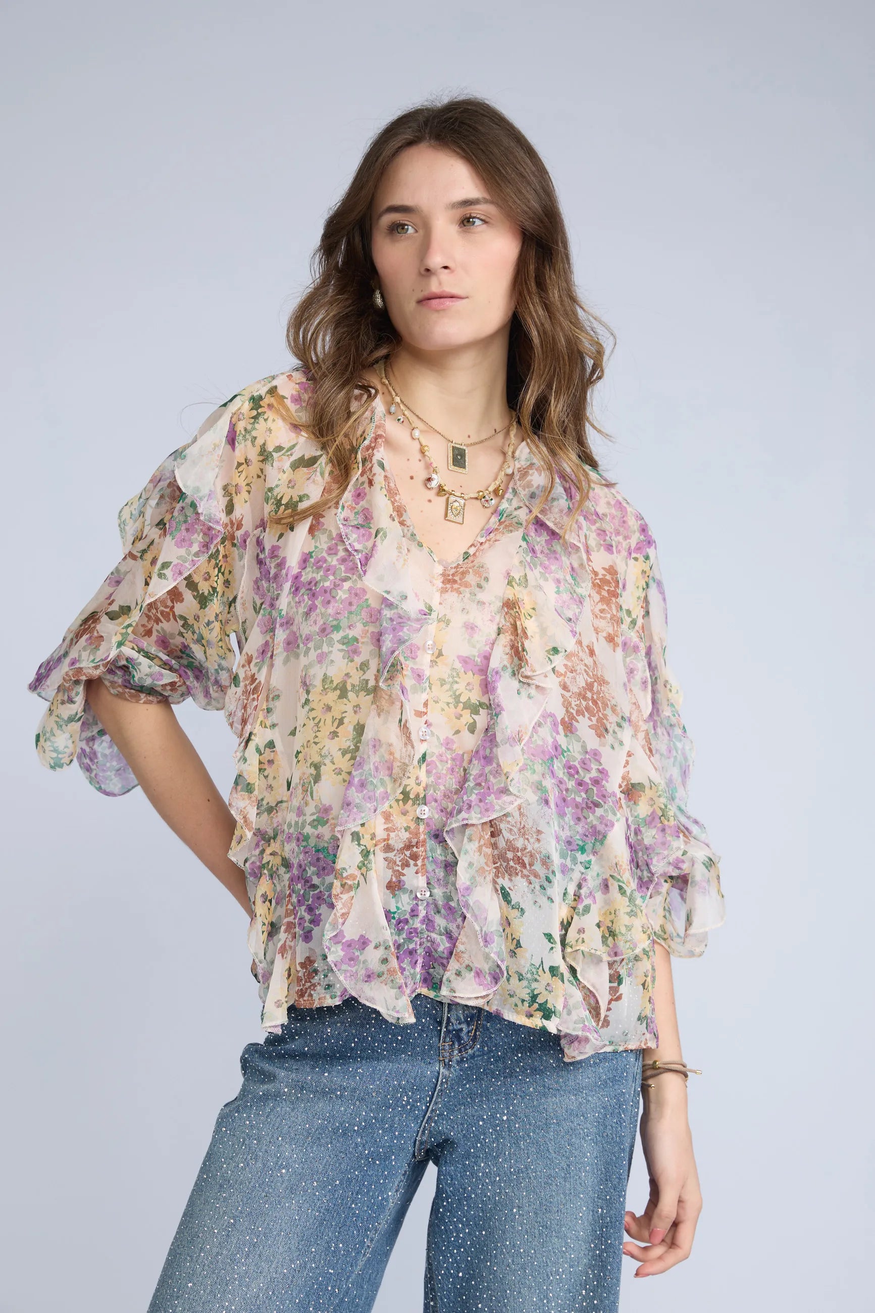 Blusa Flores Vuelos