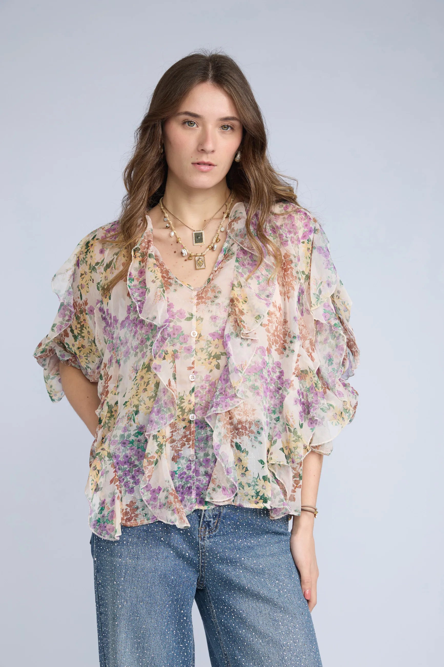 Blusa Flores Vuelos