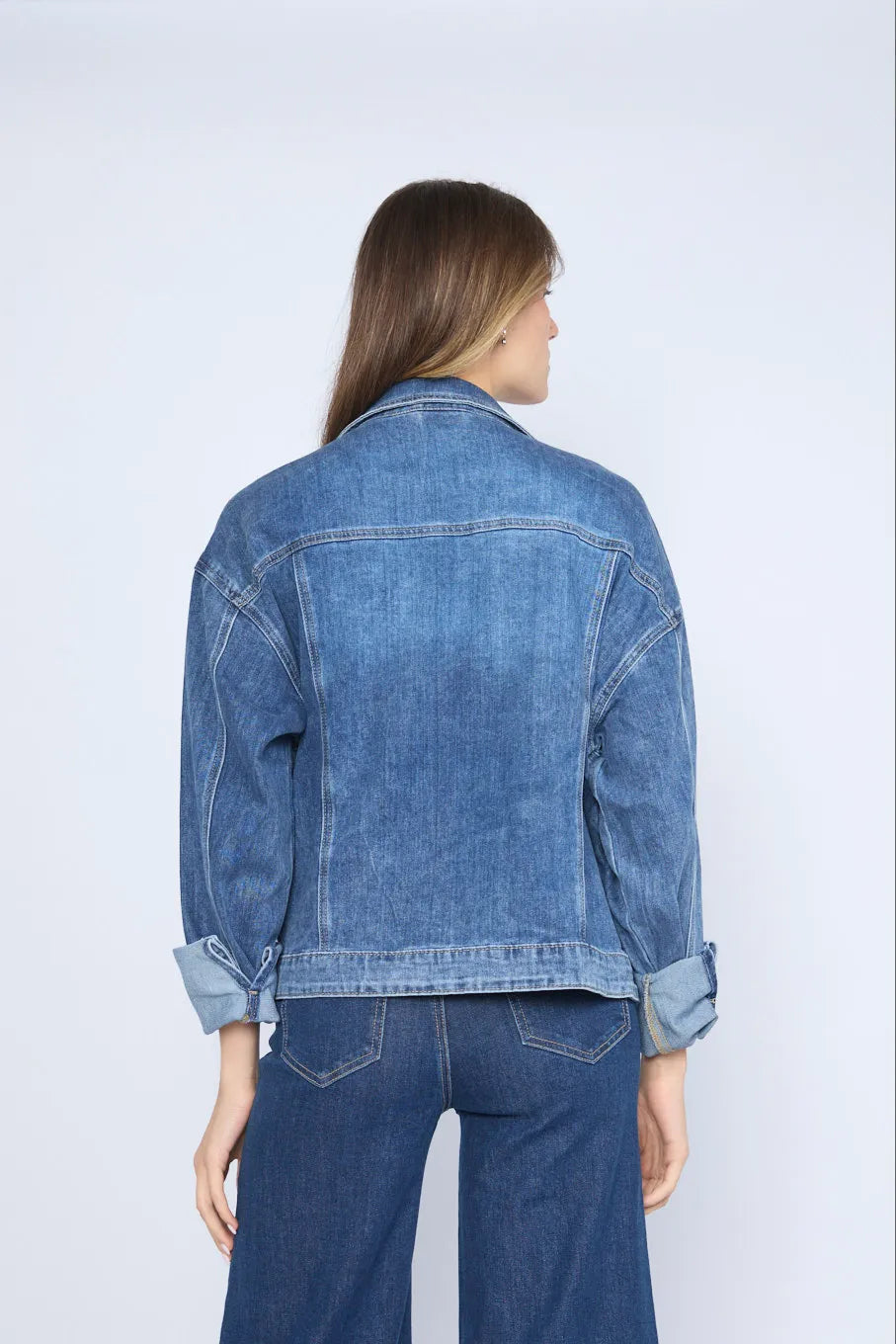Casaca Denim Doble Cierre
