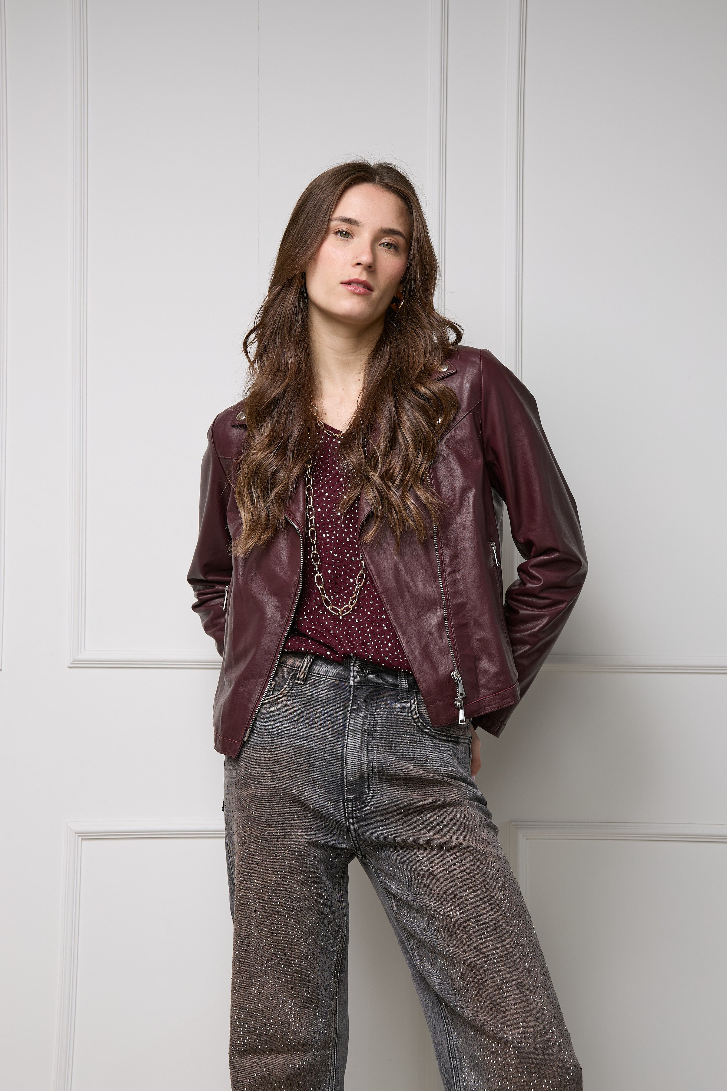 Casaca Biker Cuero