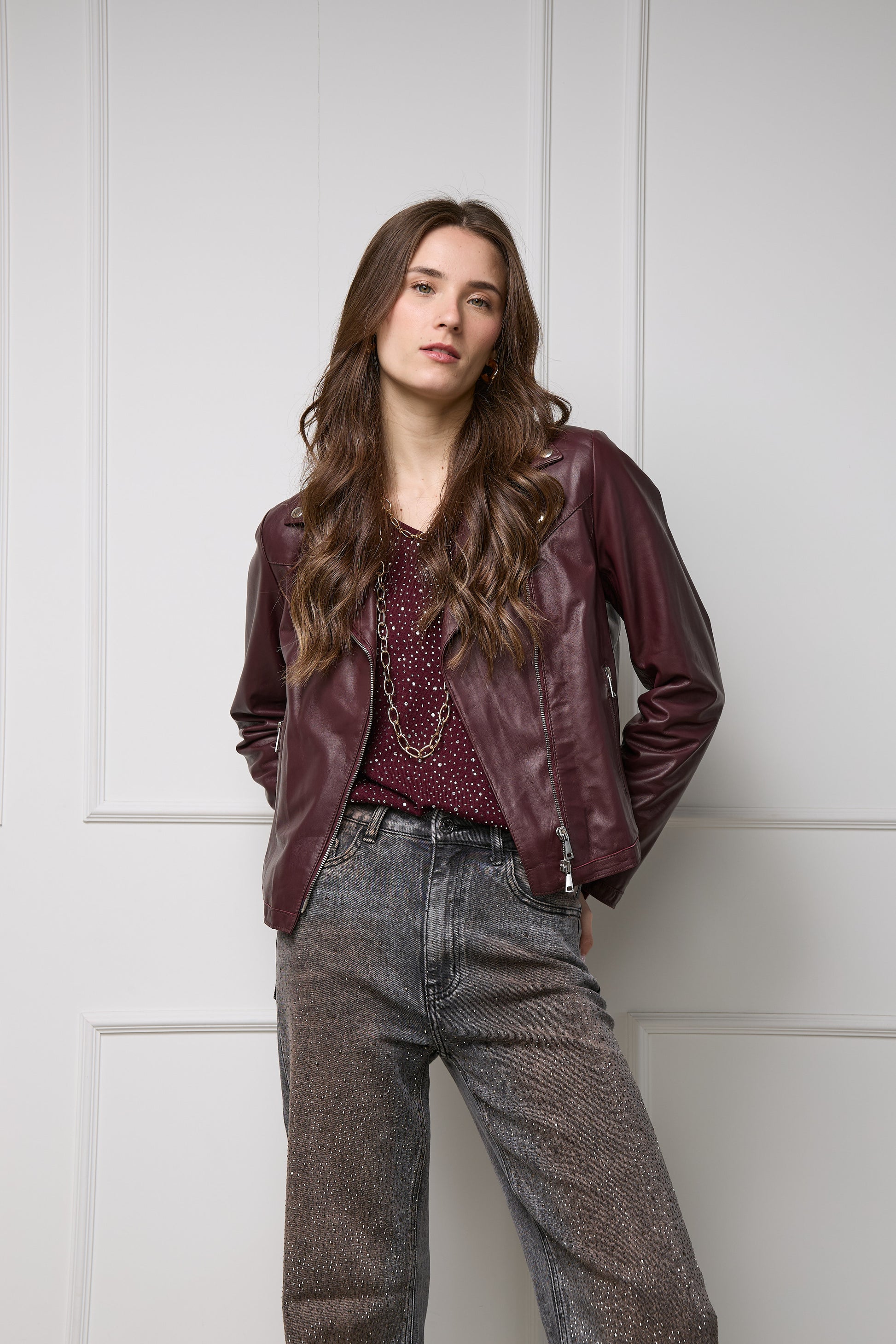 Casaca Biker Cuero