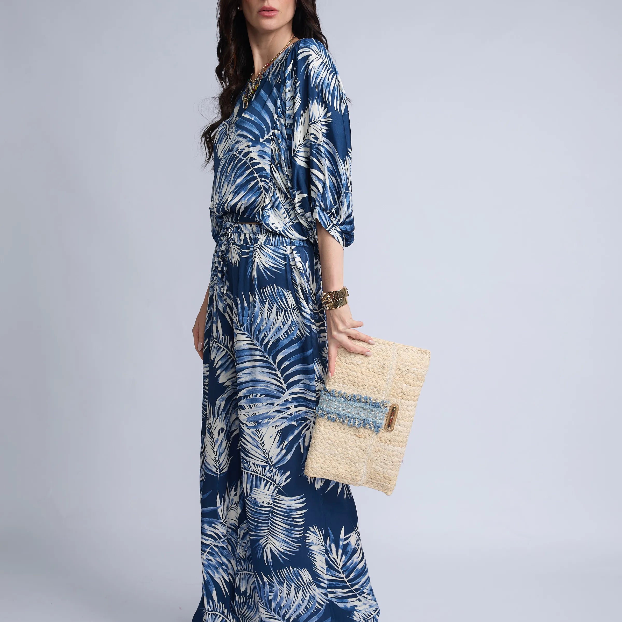 Blusa Estampada Amarre Espalda