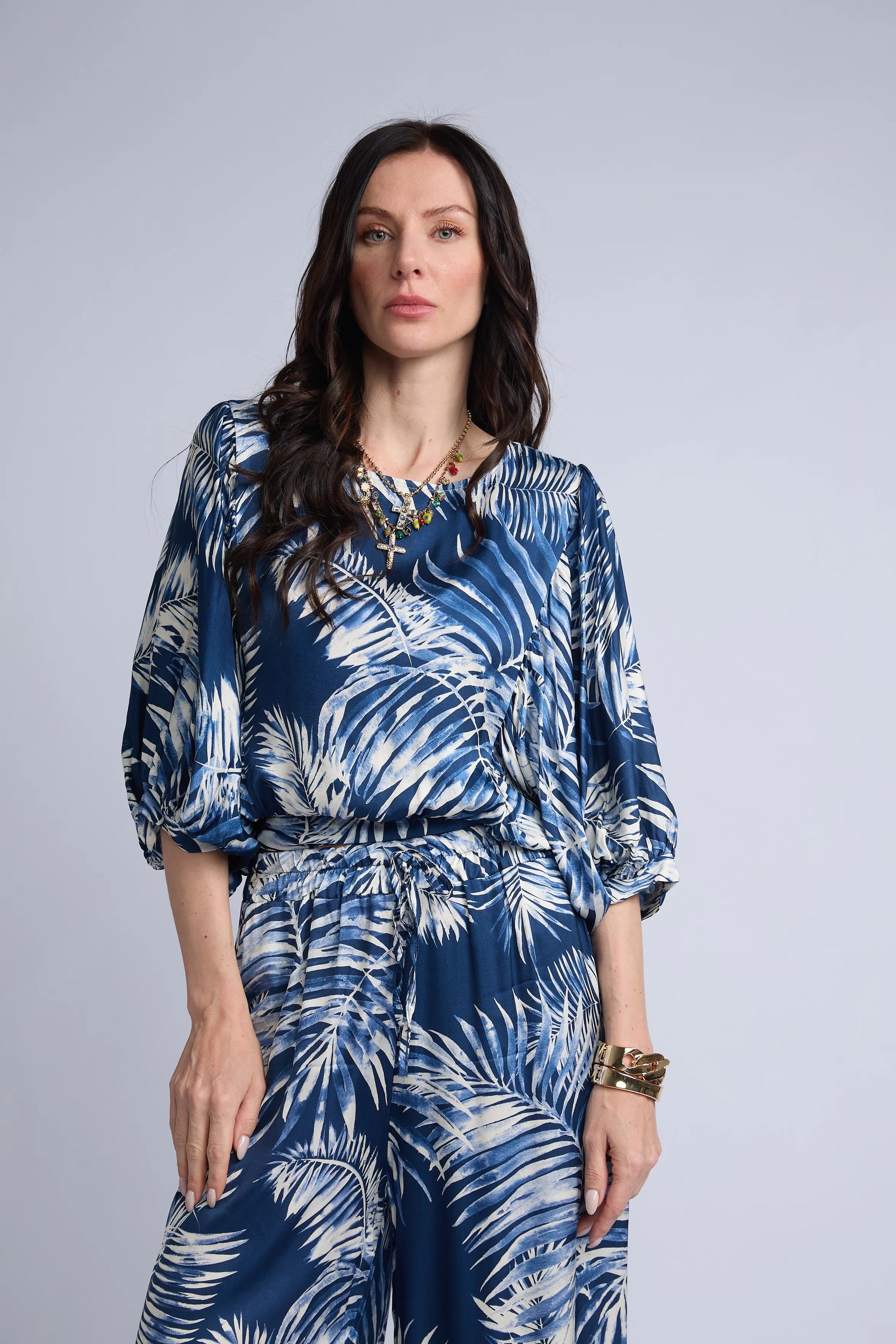 Blusa Estampada Amarre Espalda