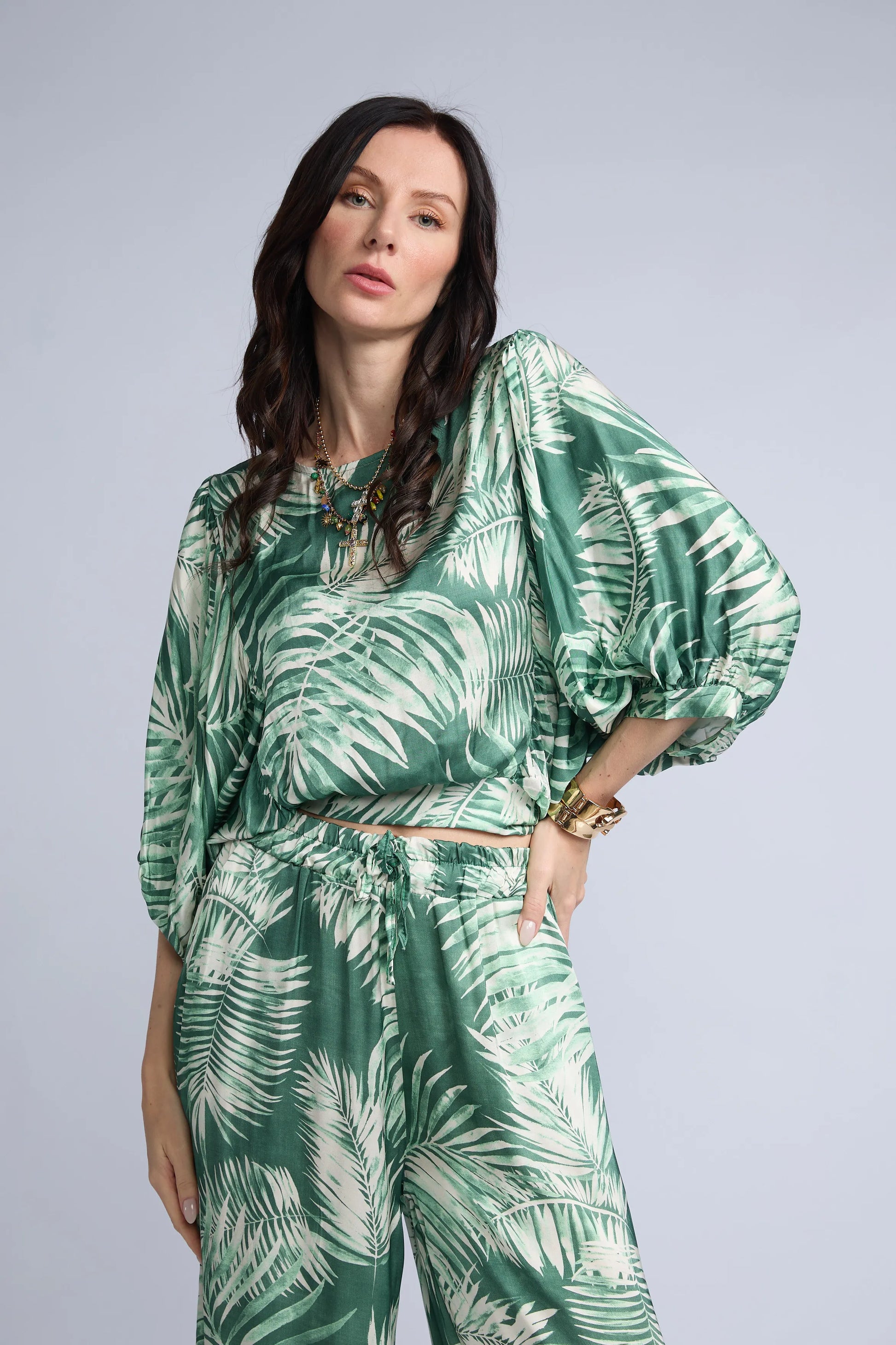 Blusa Estampada Amarre Espalda