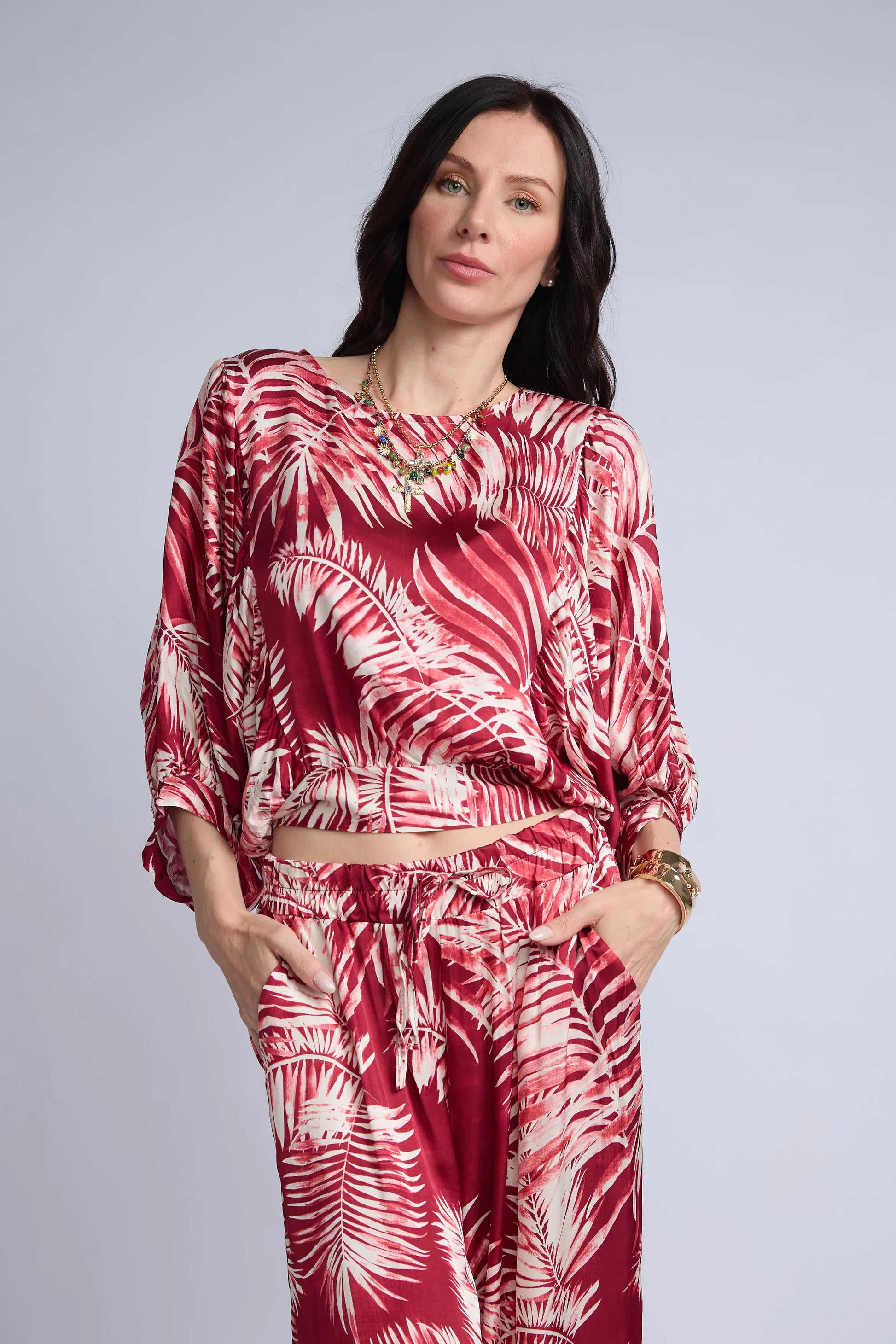 Blusa Estampada Amarre Espalda