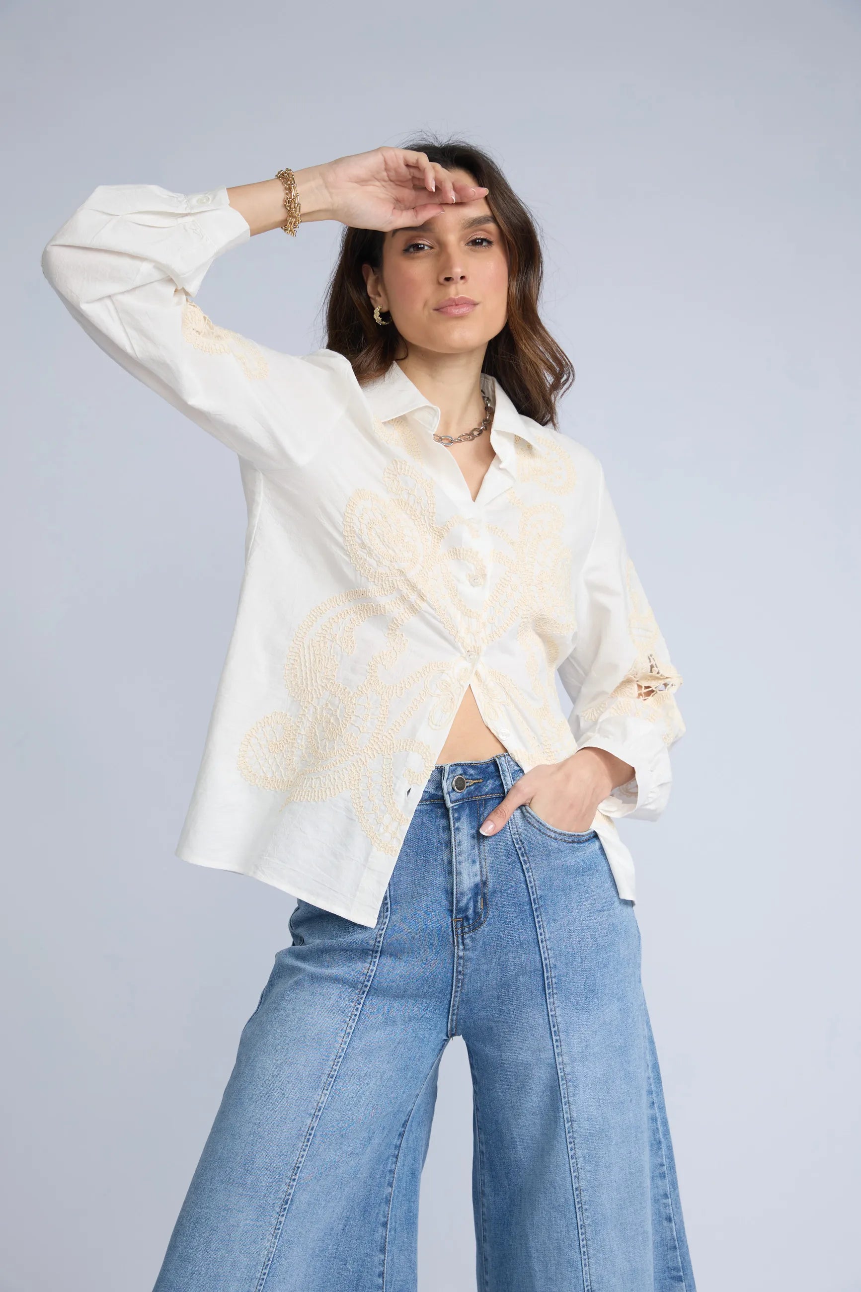 Blusa Bordada ML