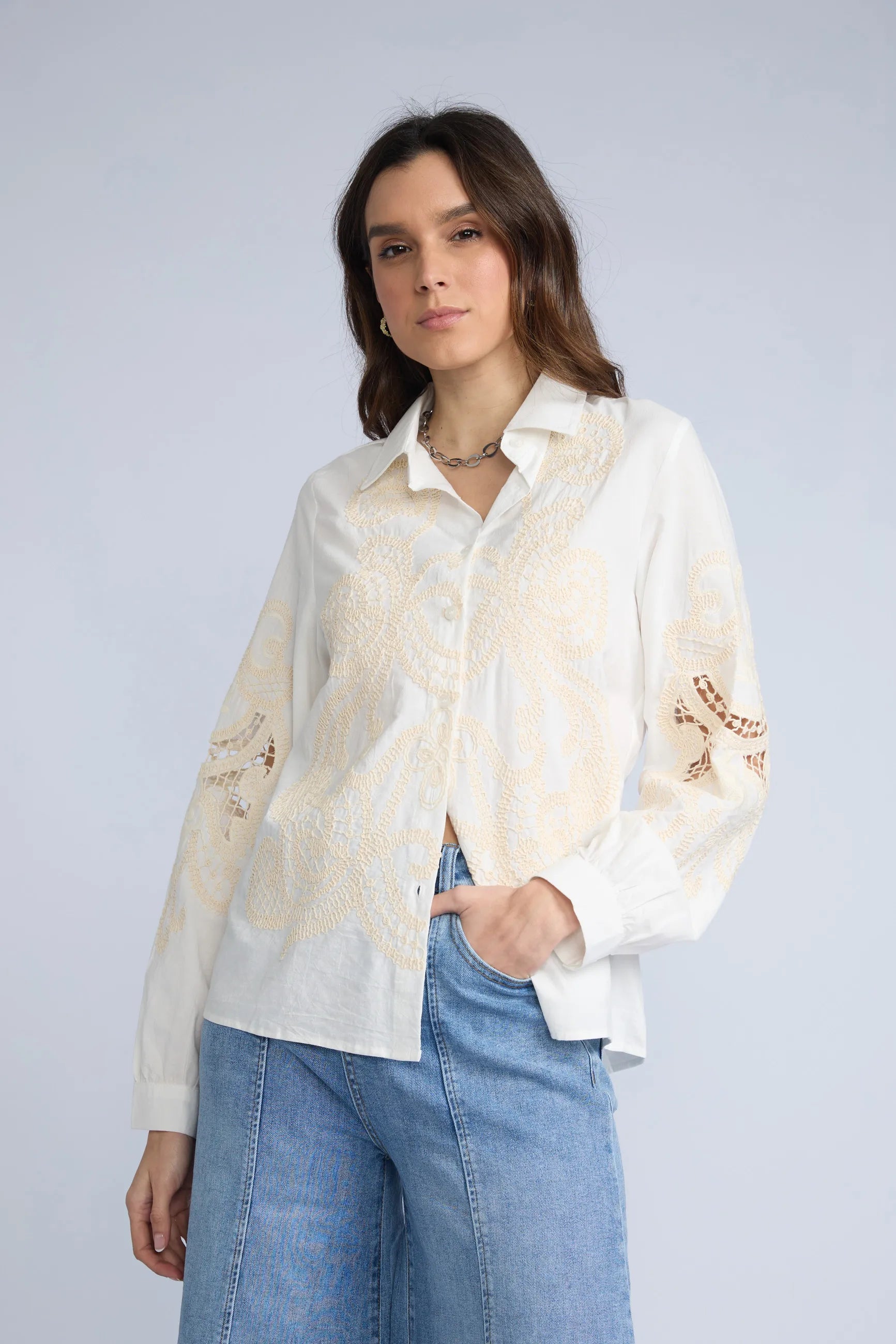 Blouse Outfit Blusas Bordadas Blusa Bordada ML – Amalfitana Italy