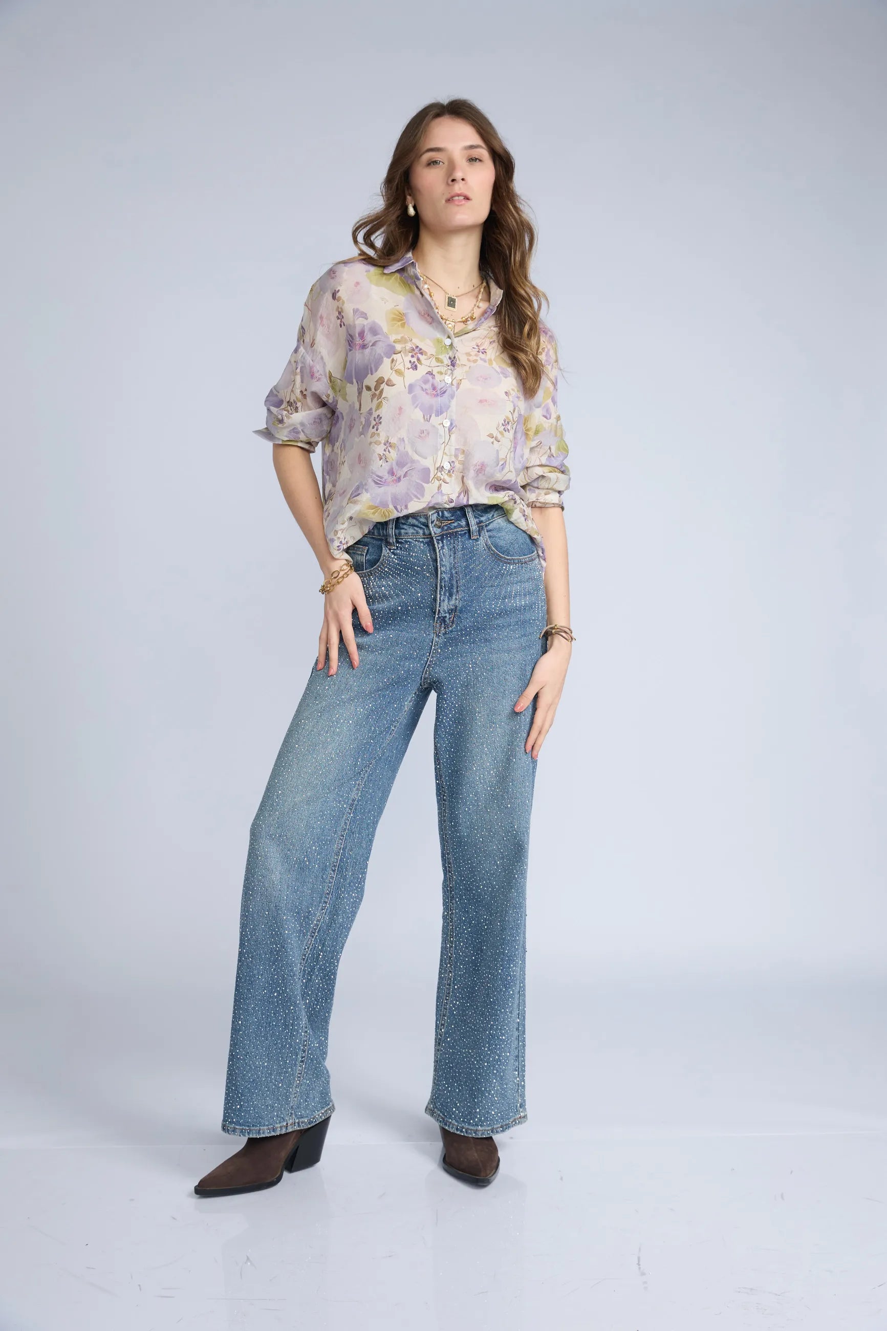 Blusa Botones Flores