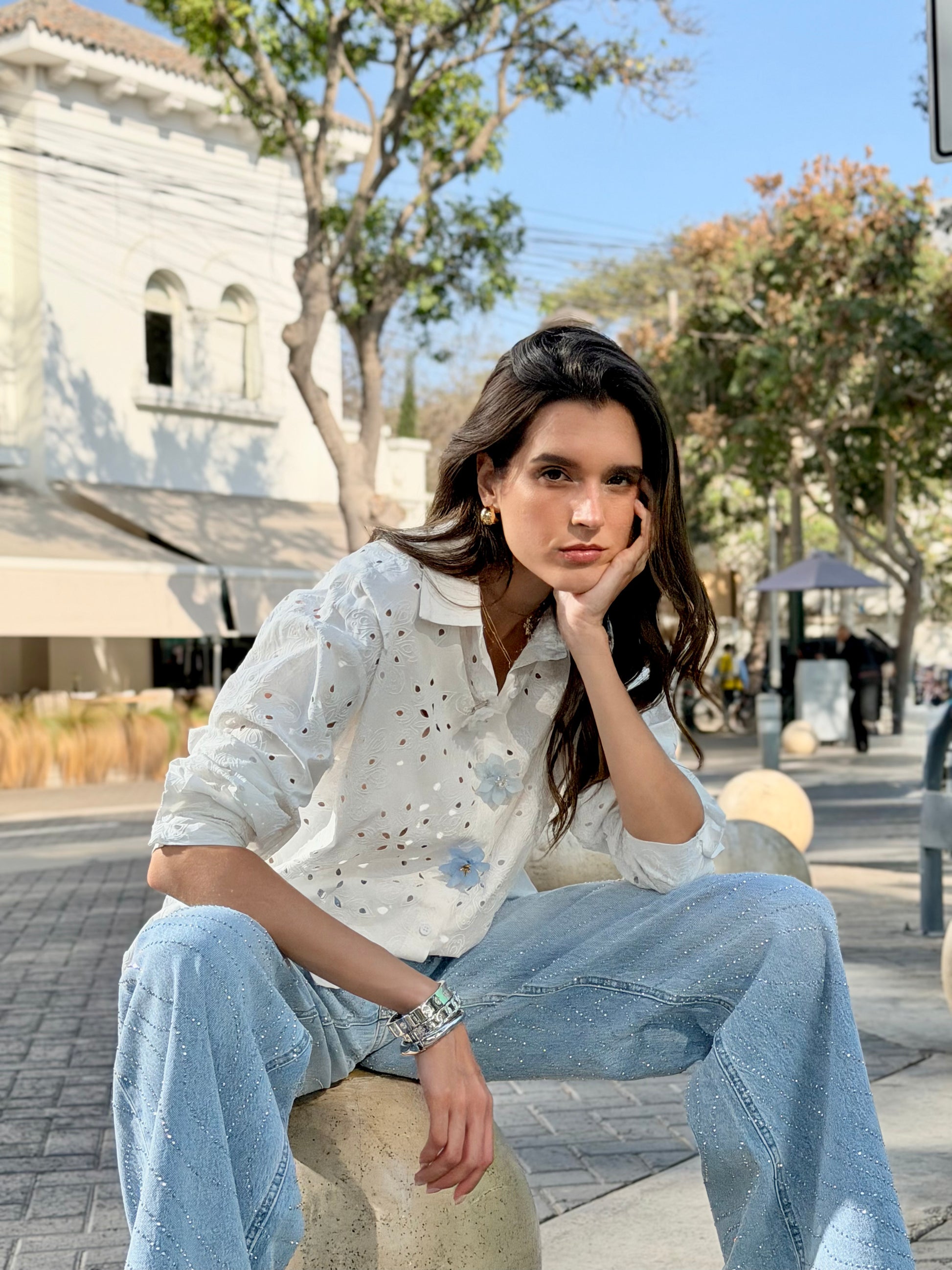 Blusa Broderie