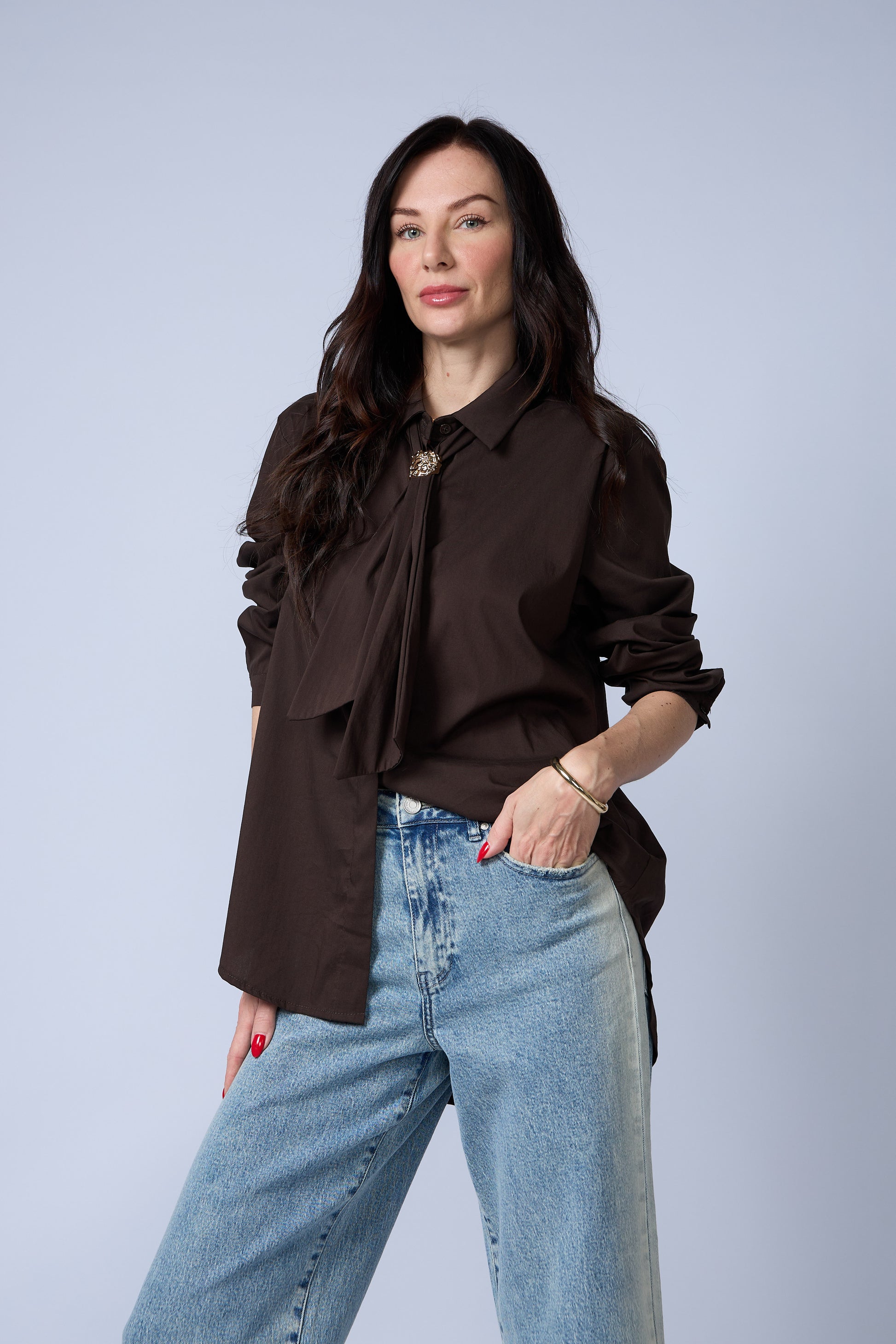 Blusa Cuello Lazo