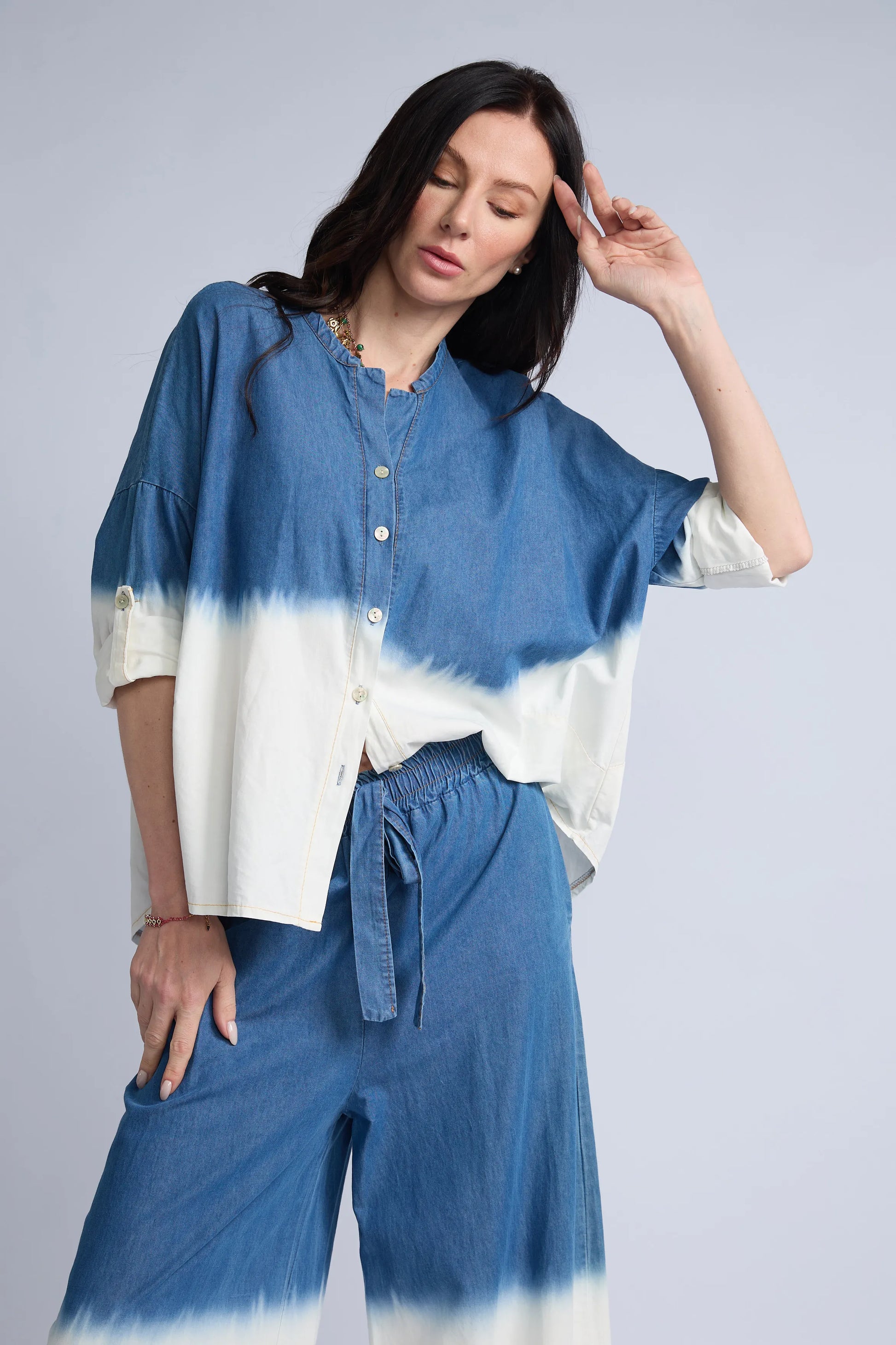 Blusa Denim Degrade