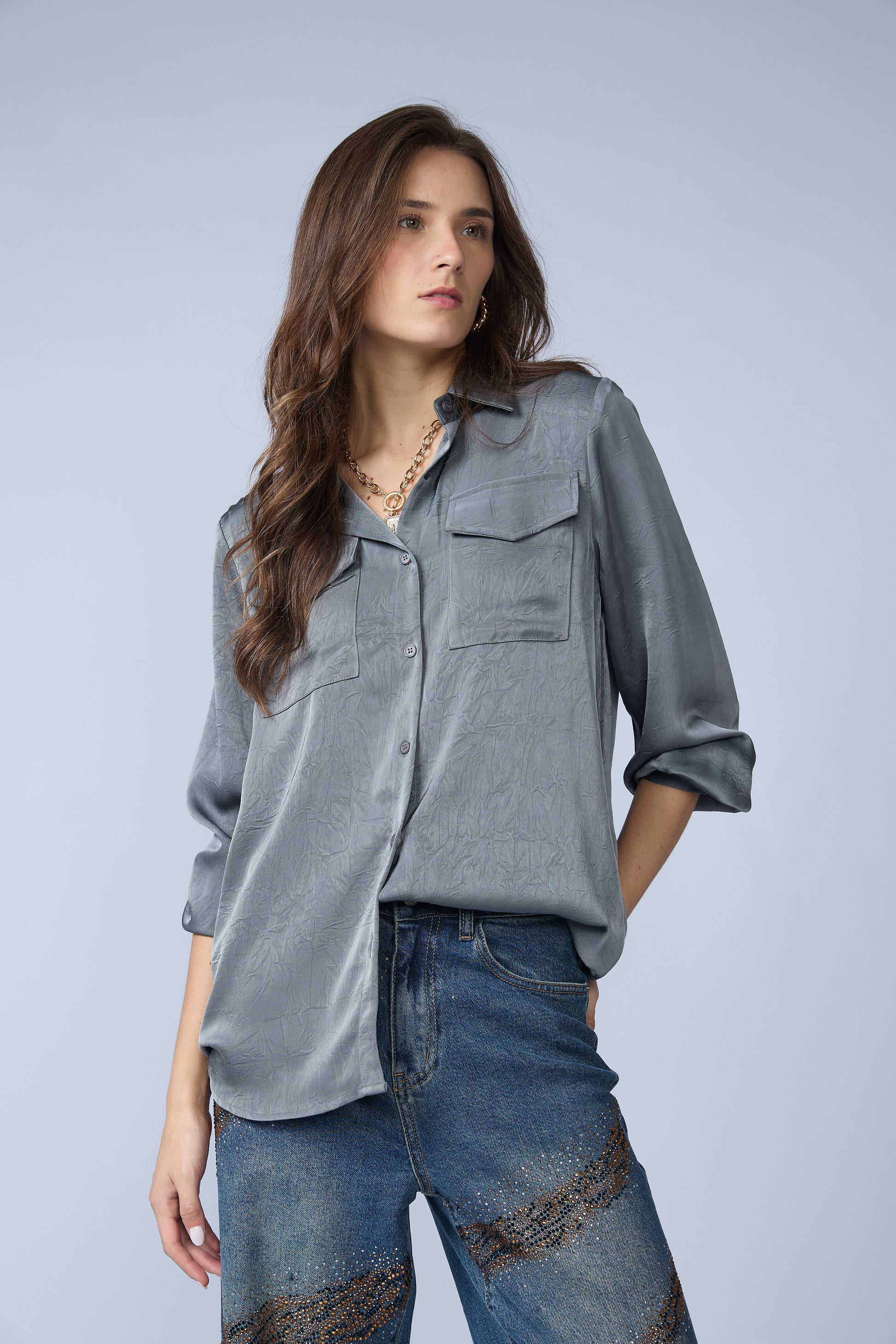 Blusa Dos Bolsillos