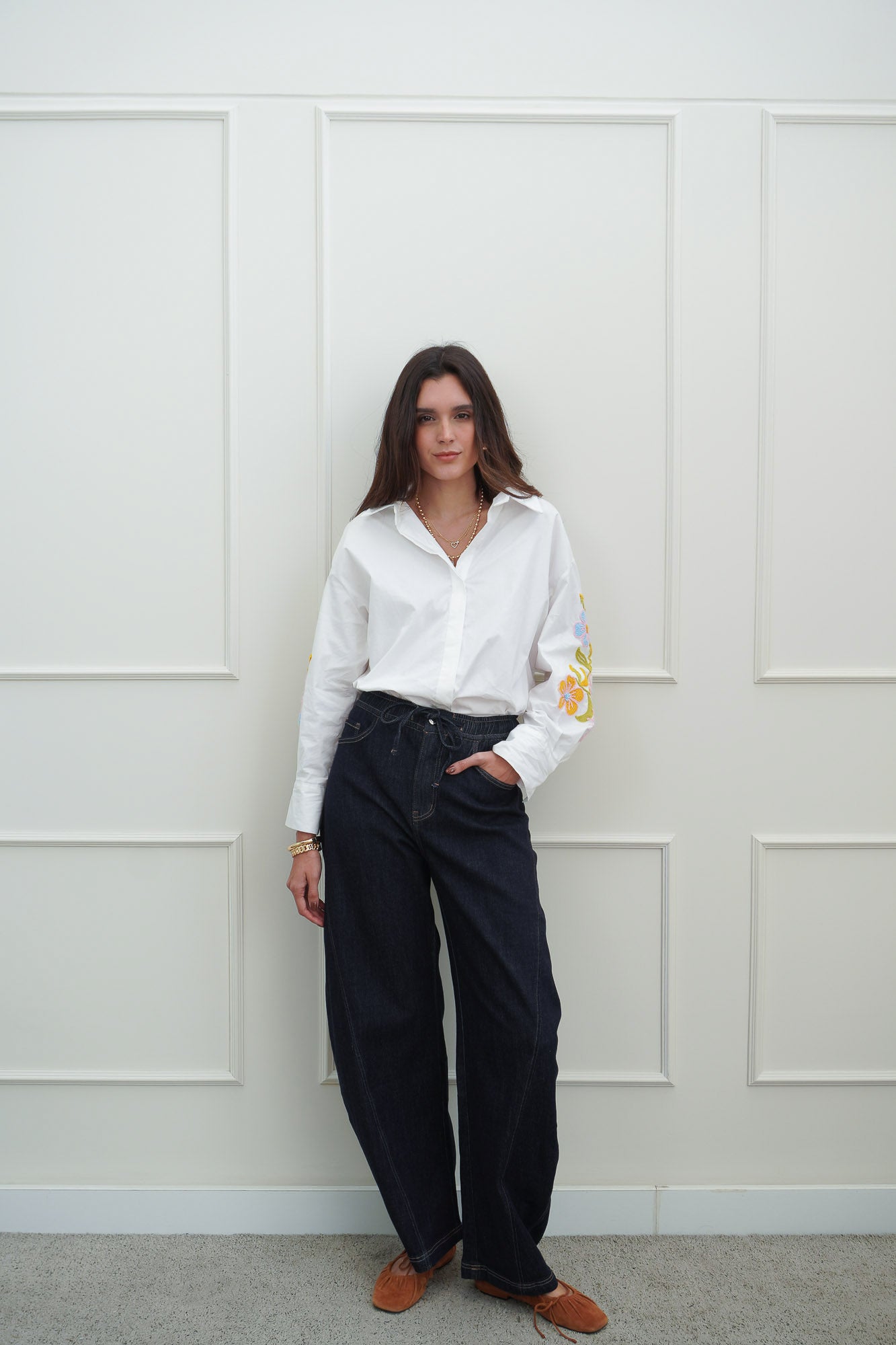 Blusa Flores Bordadas
