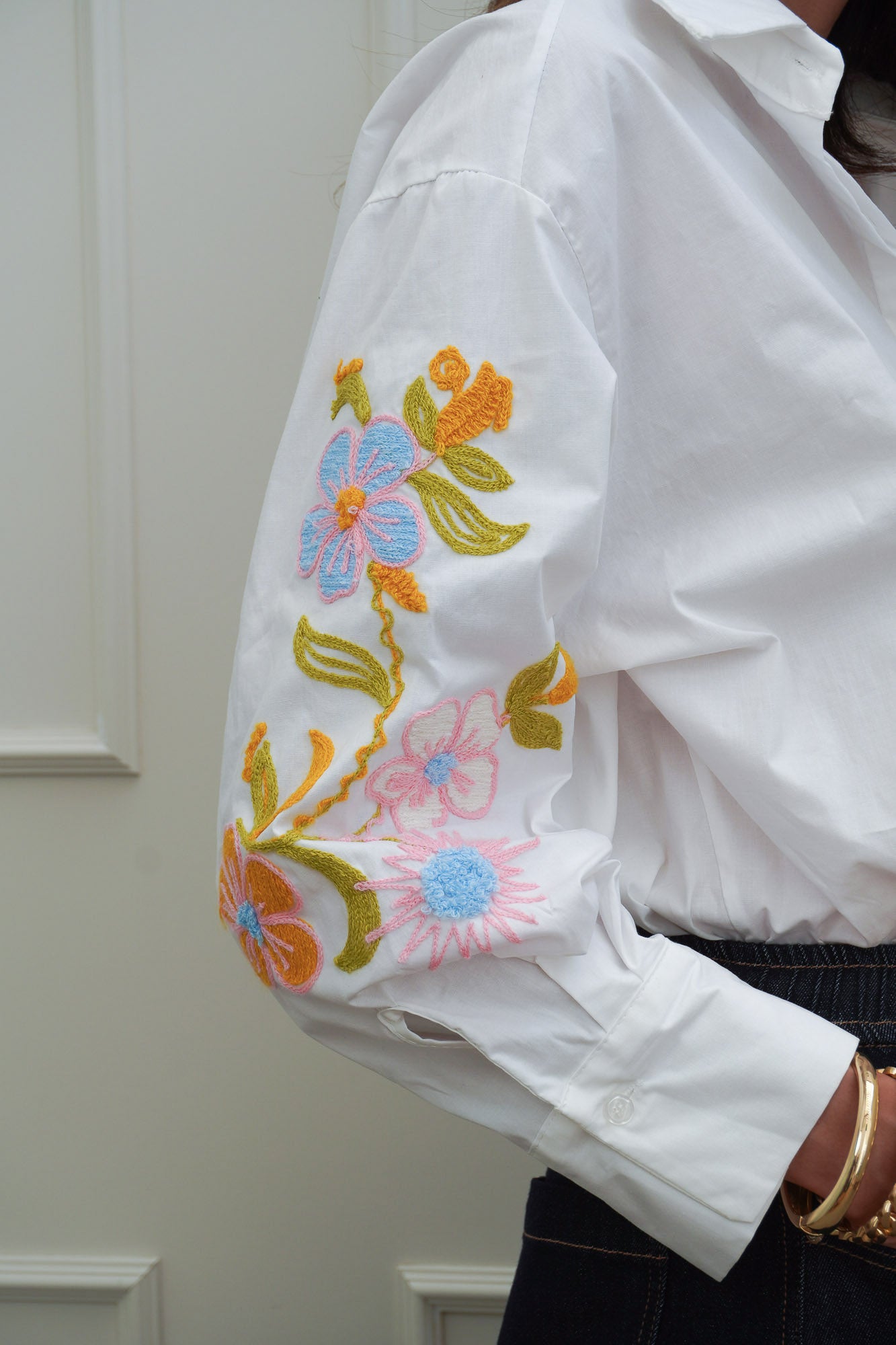 Blusa Flores Bordadas