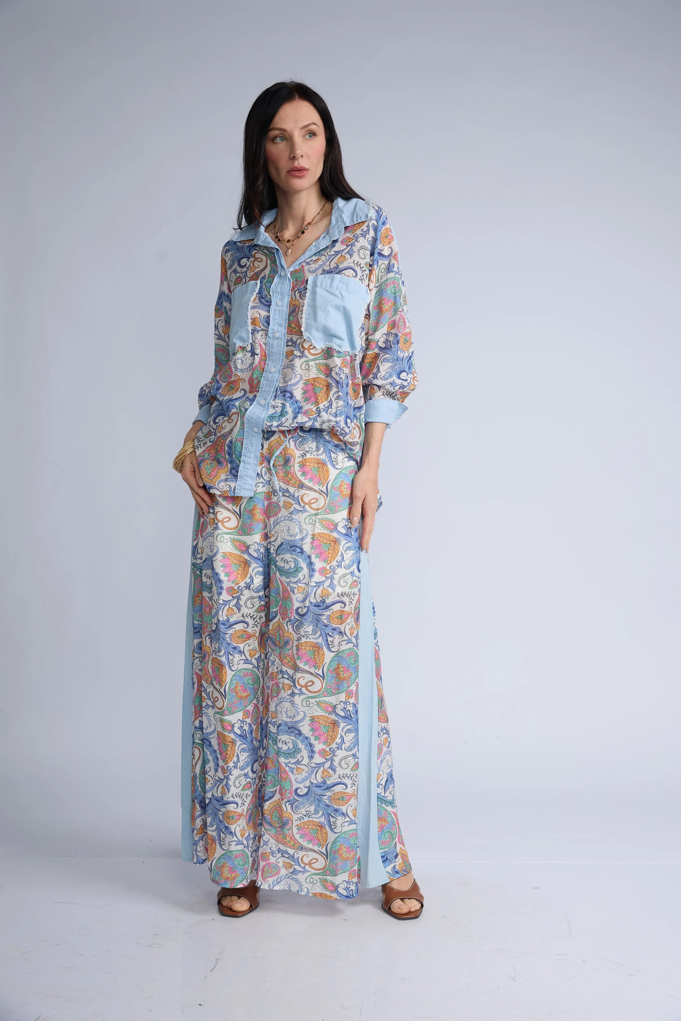 Blusa Flores Desflecada