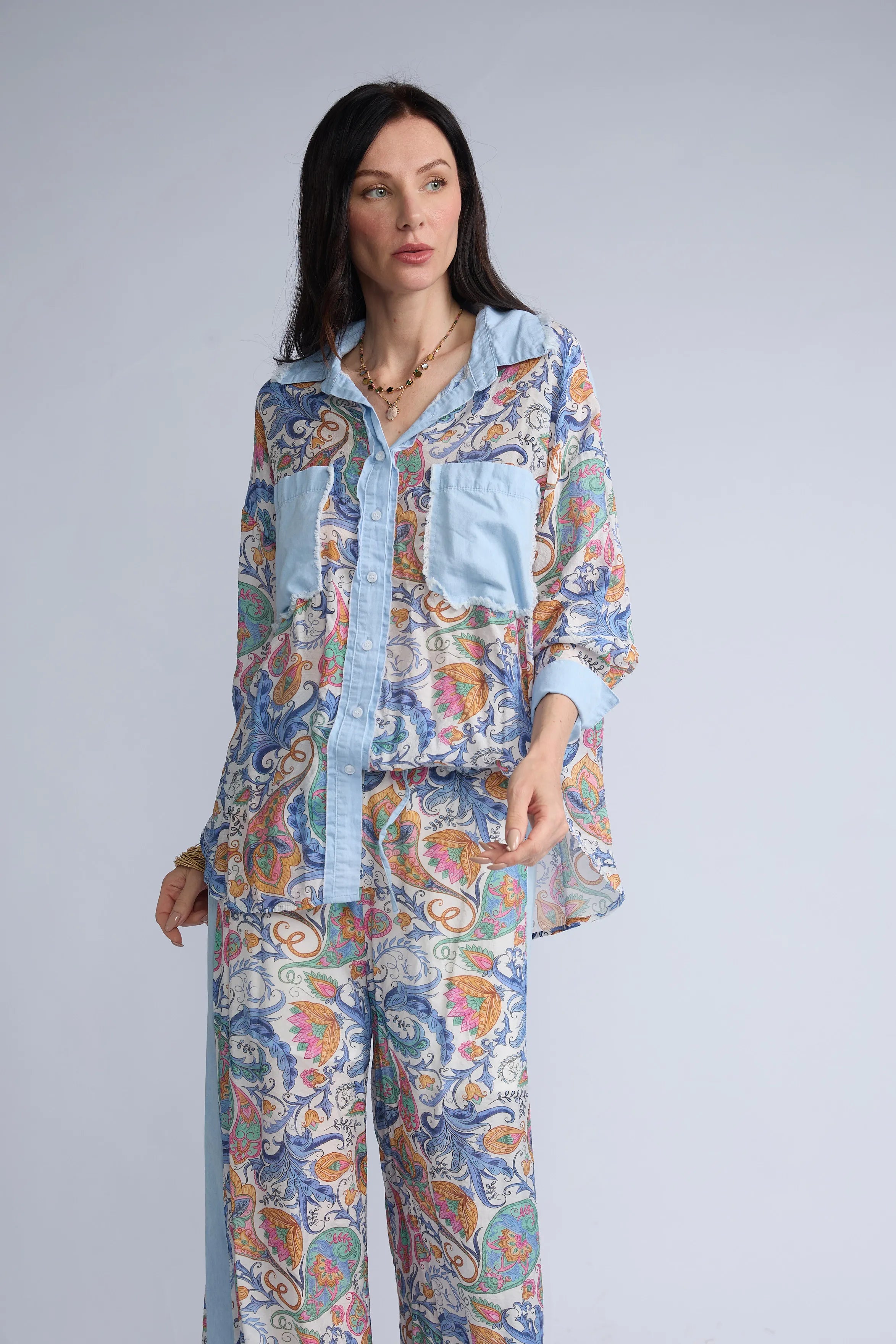 Blusa Flores Desflecada